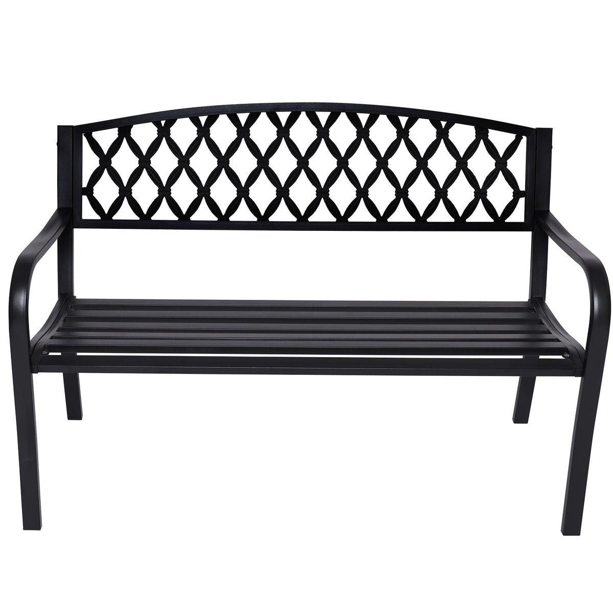 Wallaroo Steel Outdoor Garden Bench - Diamond main image 1