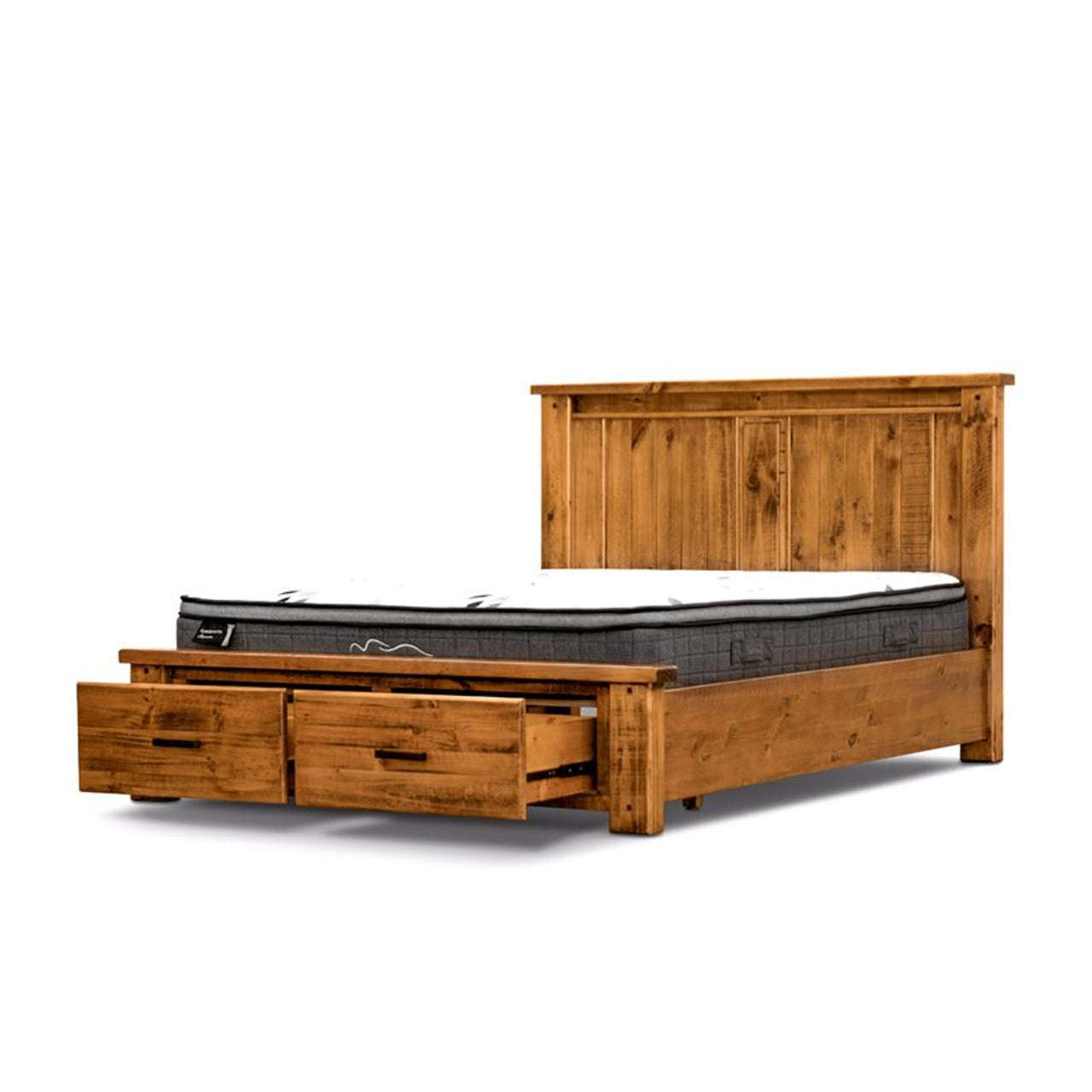 Outback Timber Bed Frame with Drawer