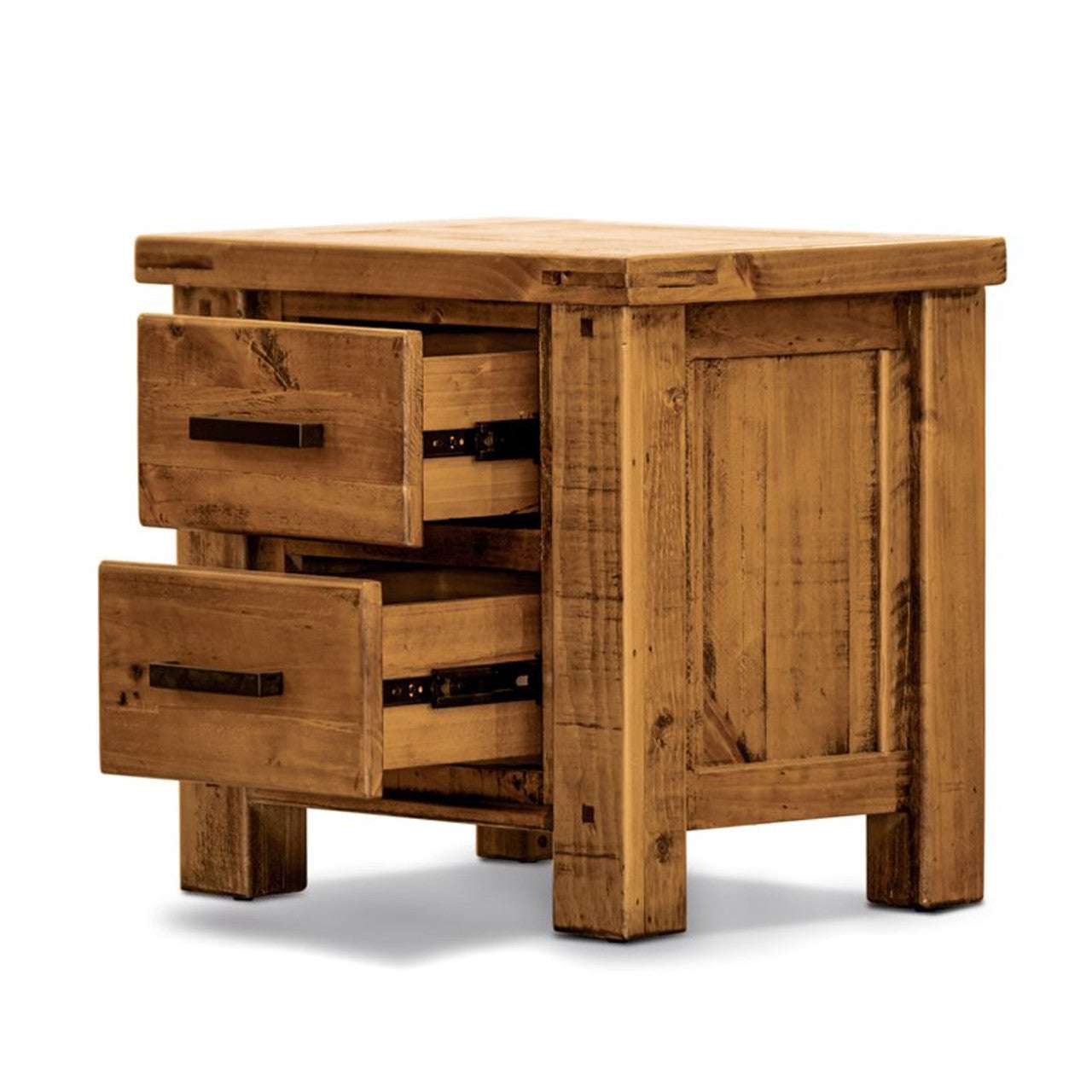Outback Timber Bed Side Table with drawers