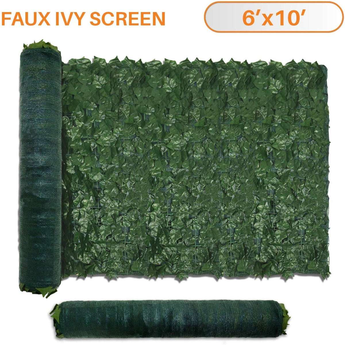 Artificial Ivy Leaf Hedging & Privacy Screen (shade cloth backing) 3m