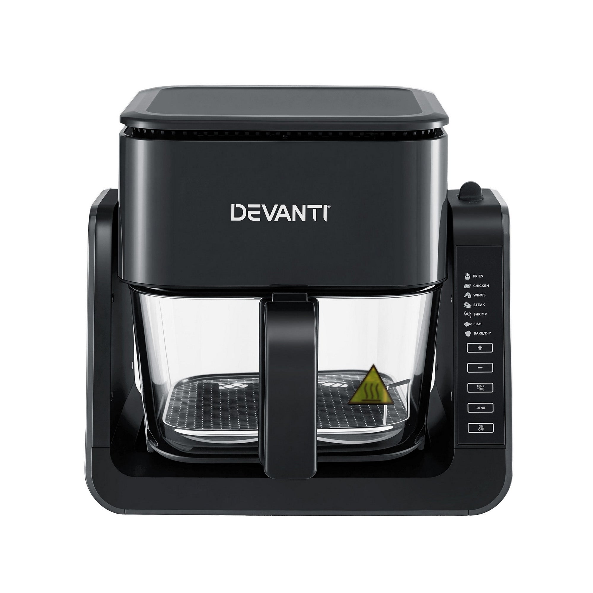 Devanti 2-IN-1 Air Fryer 5.5L Dual Zone Fryers Electric Cooker with Top BBQ Grill & Bot