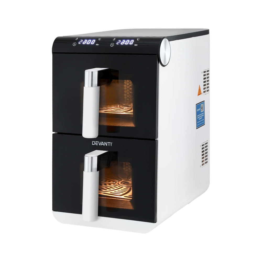 Devanti Air Fryer Oven 11L Dual Zone Fryers