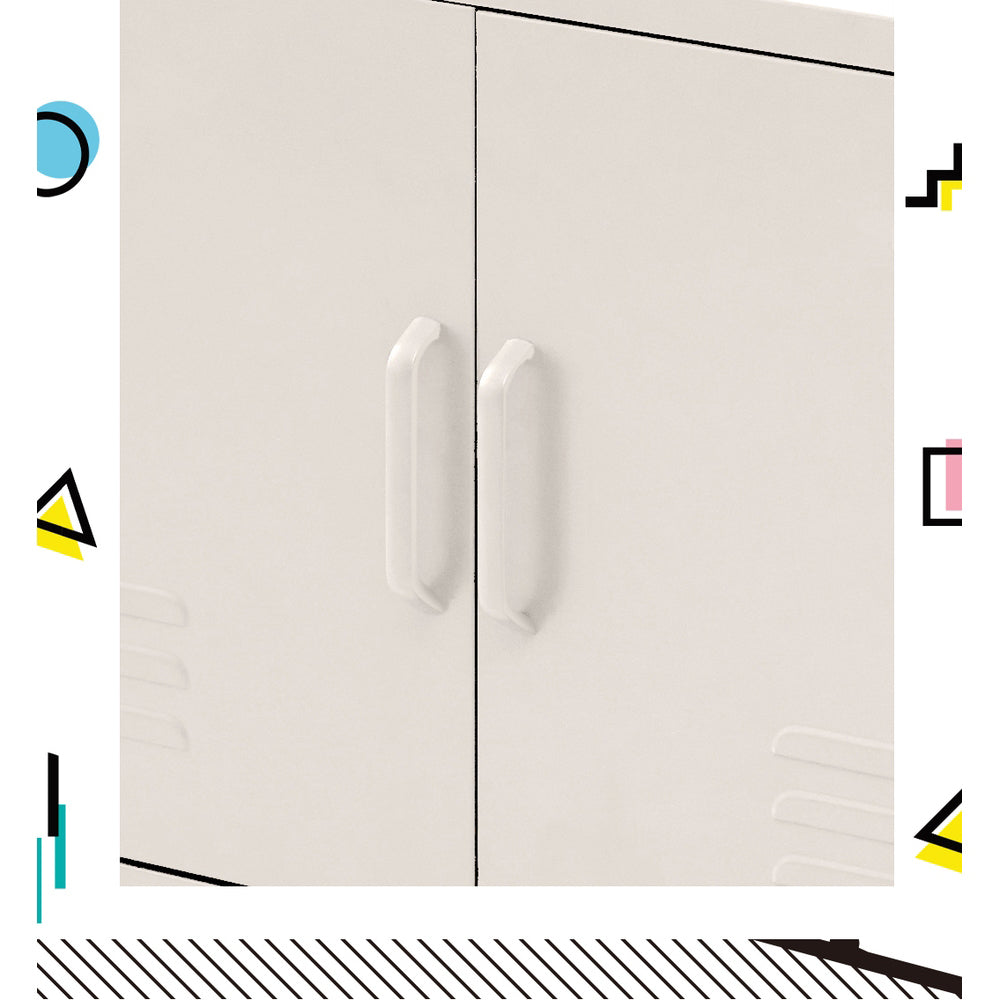 Artiss Buffet Sideboard Metal Cabinet - BASE White Bedworld