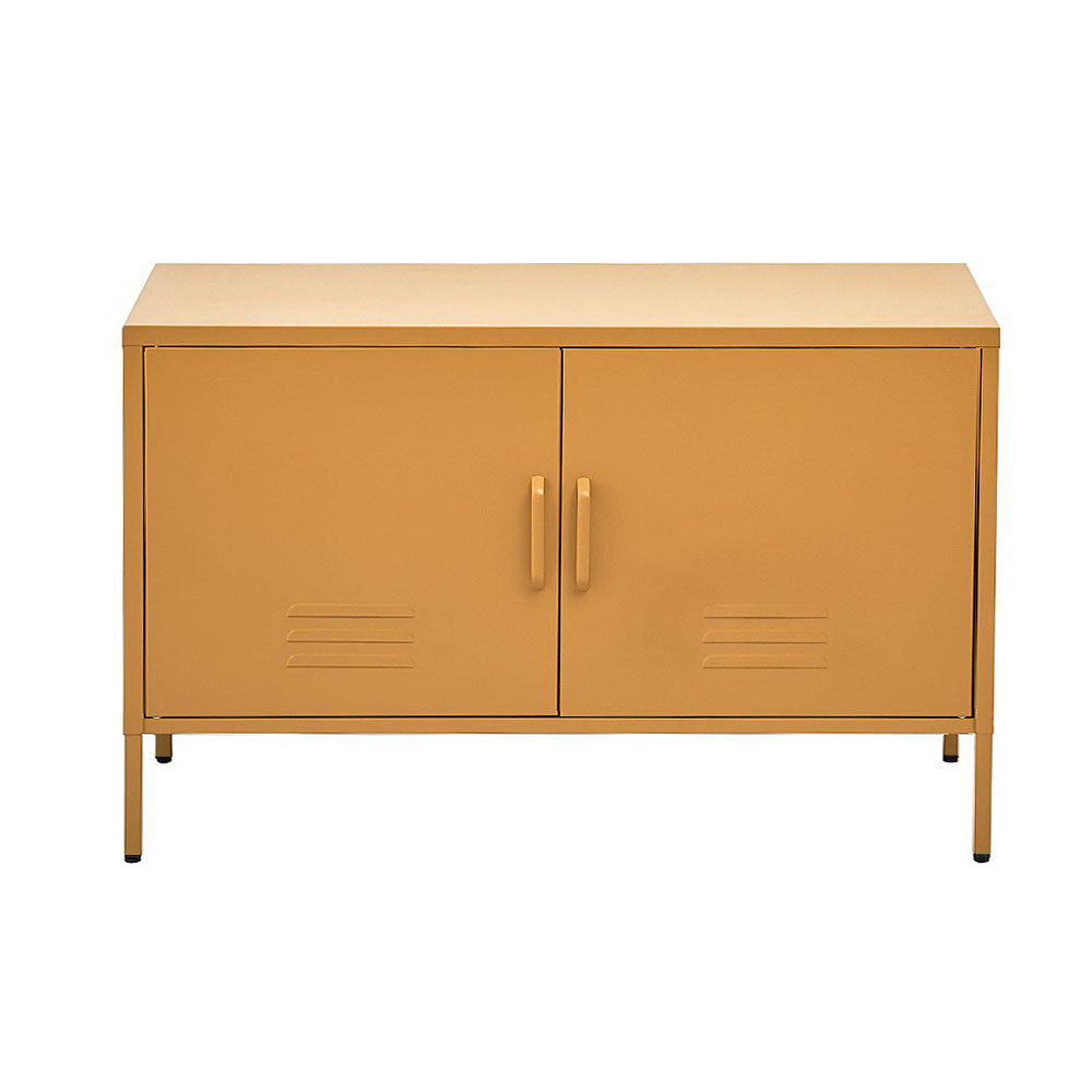Artiss Buffet Sideboard Metal Cabinet - BASE Yellow Bedworld