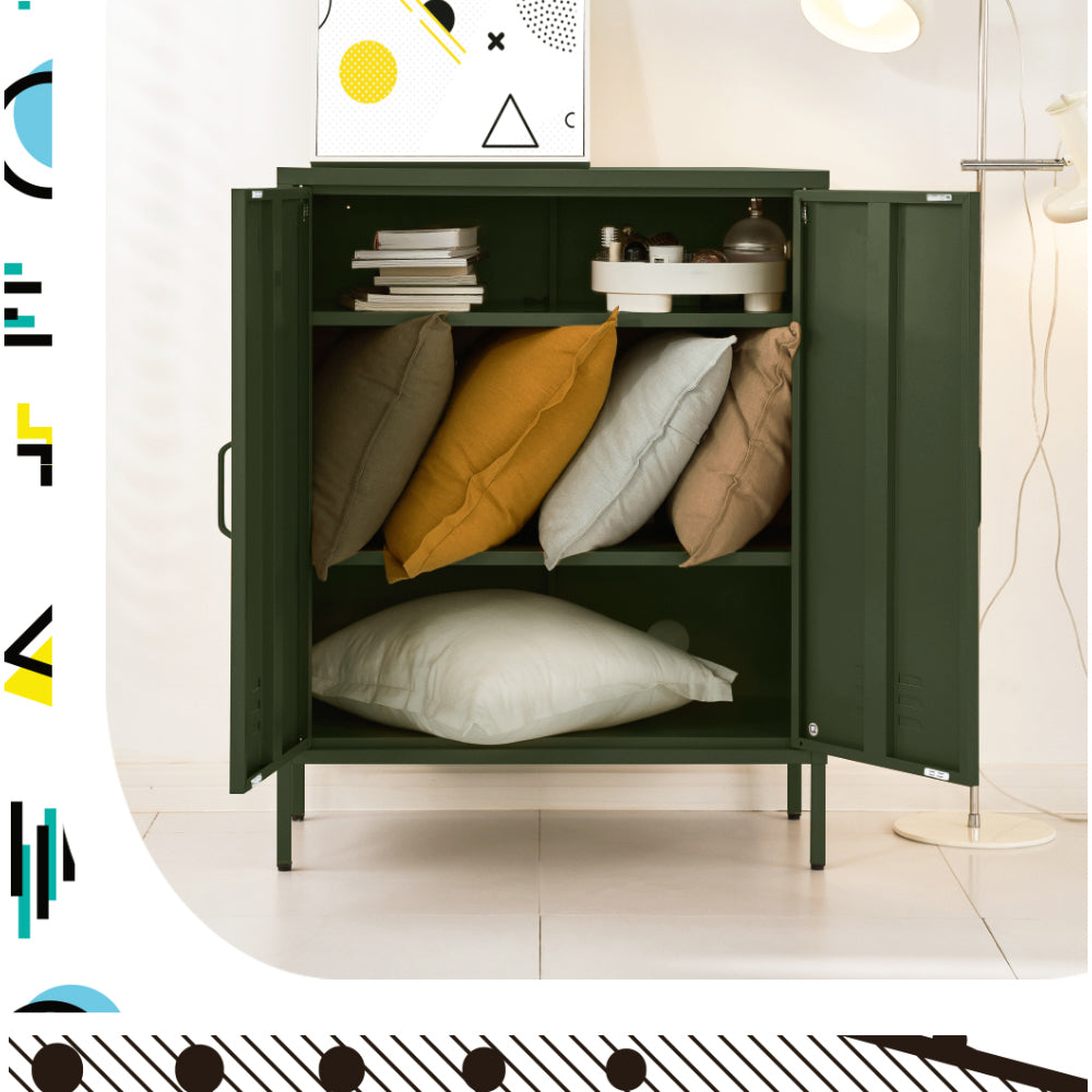 Artiss Buffet Sideboard Metal Cabinet - SWEETHEART Green Bedworld