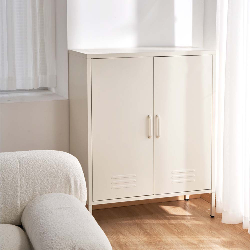 Artiss Buffet Sideboard Metal Cabinet - SWEETHEART White Bedworld
