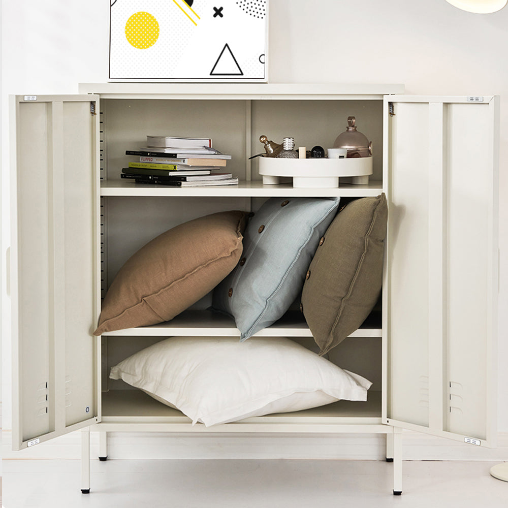 Artiss Buffet Sideboard Metal Cabinet - SWEETHEART White Bedworld