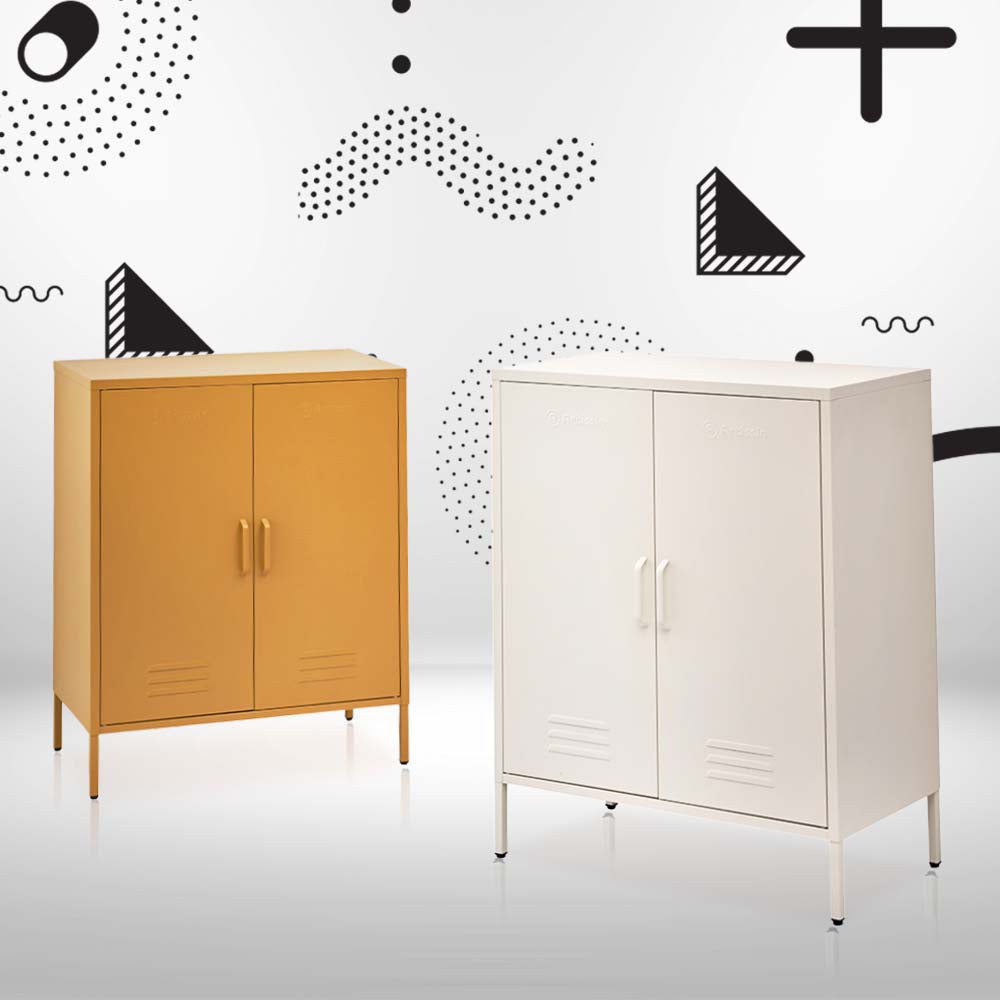 Artiss Buffet Sideboard Metal Cabinet - SWEETHEART Yellow Bedworld