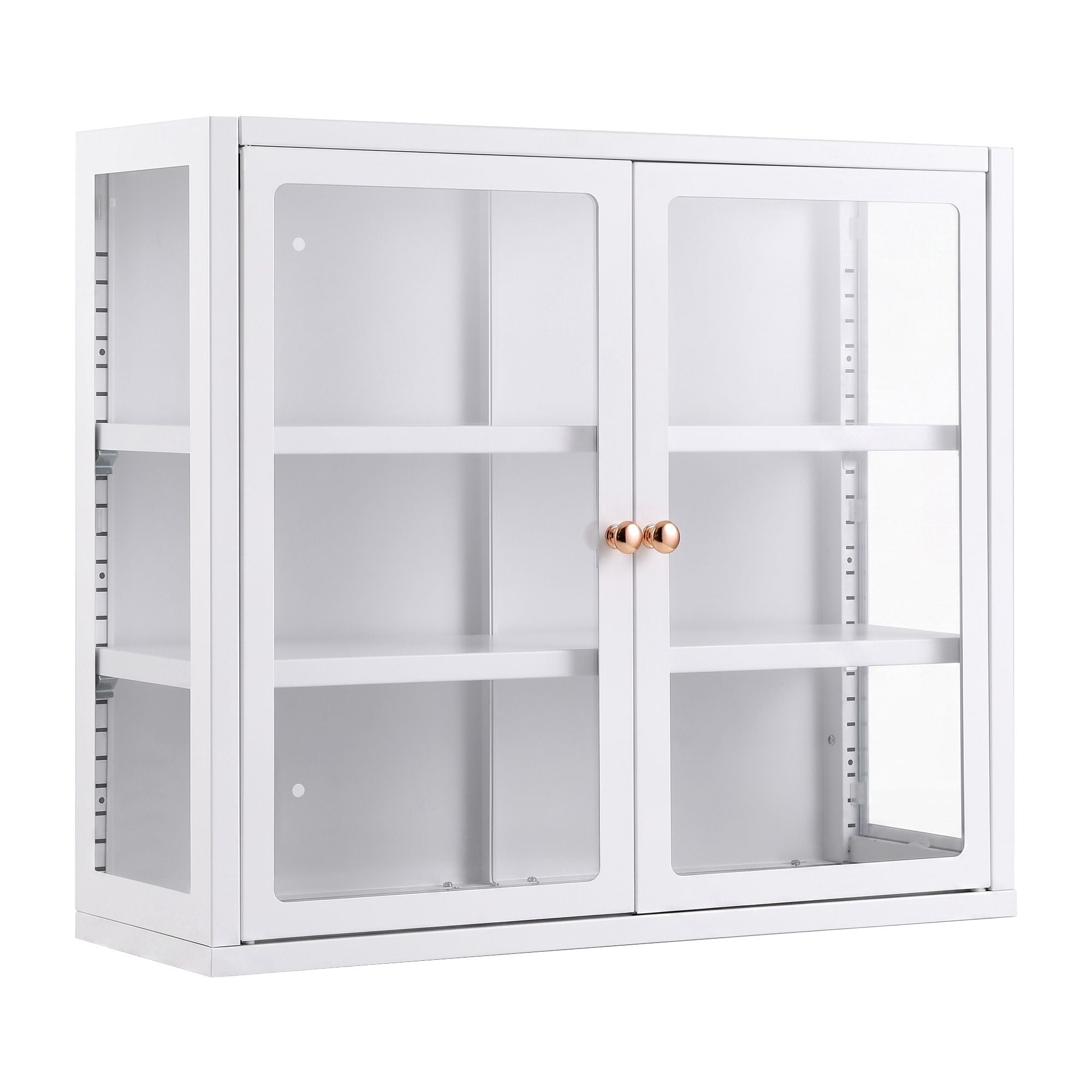 Artiss Buffet Cabinet Sideboard Wall Mounted Clear Display Storage 60cm White Bedworld