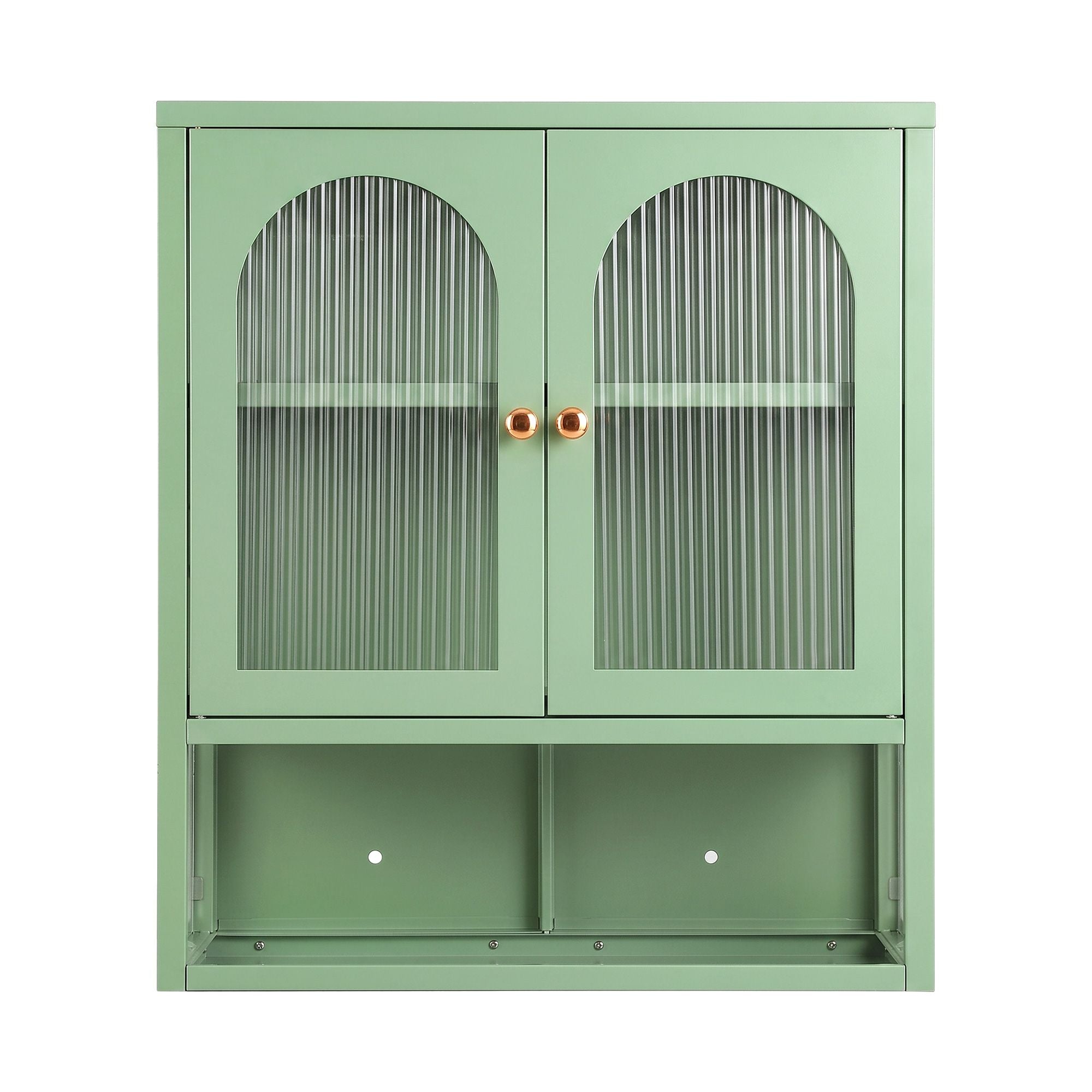 Artiss Buffet Cabinet Sideboard Wall Mounted Fluted Display Storage 70cm Green Bedworld