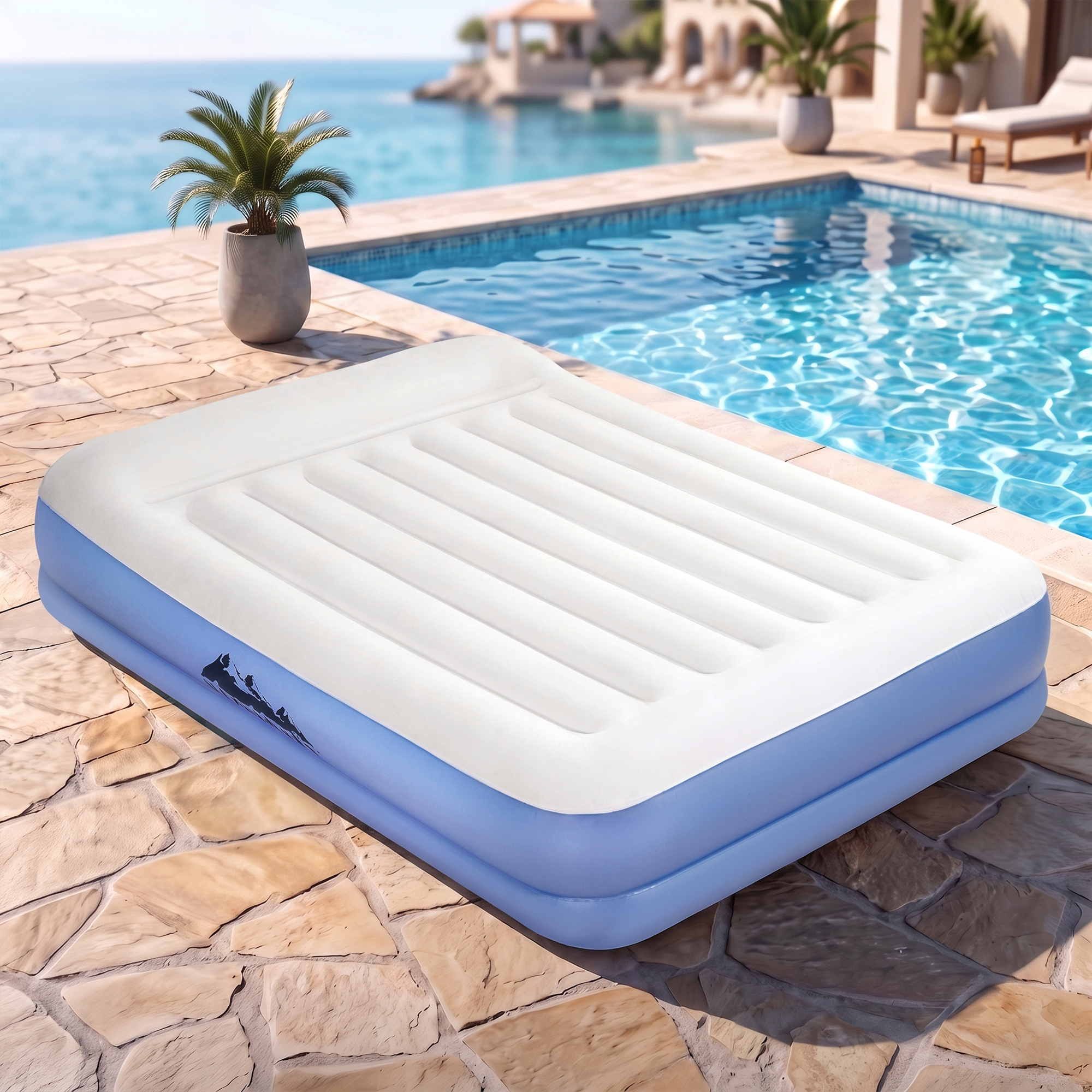 Weisshorn Queen Air Mattress with Rechargeable Cordless Pump 41cm Bedworld