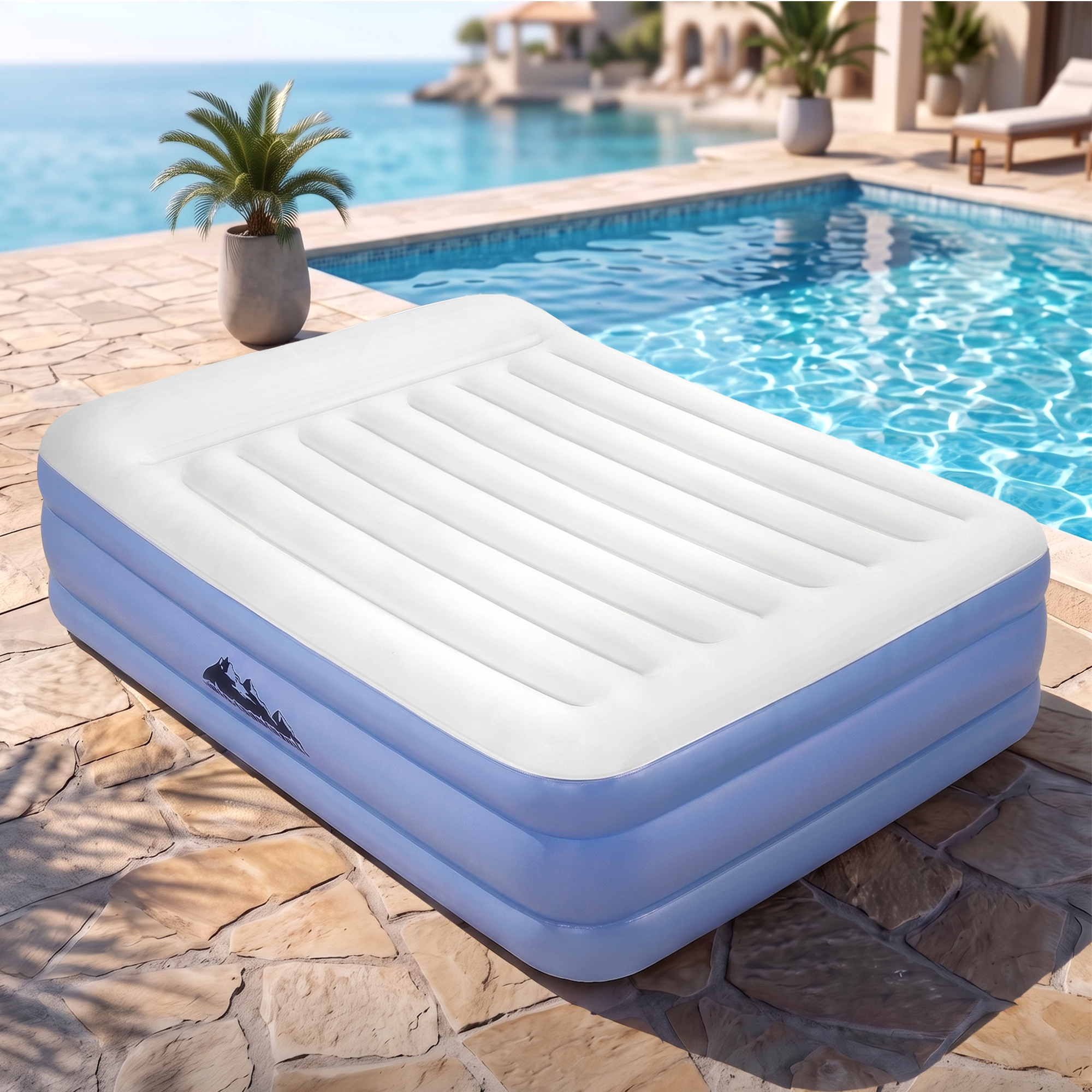 Weisshorn Queen Air Mattress with Rechargeable Cordless Pump 50cm Bedworld