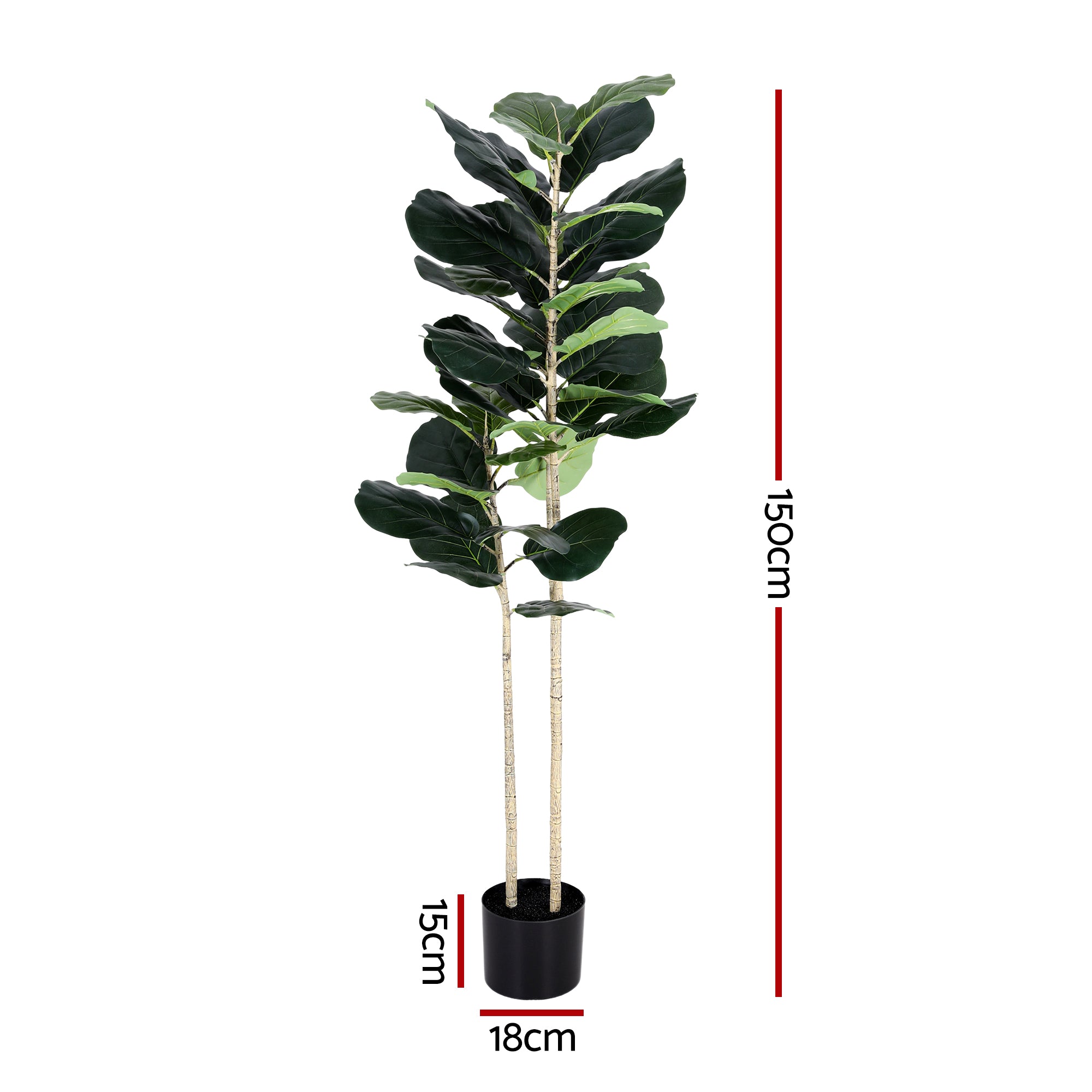 Artiss 150cm Artificial Fiddle Tree Faux Trees Indoor Decor Artificial Plants Lifelike Plant 1.5M Bedworld