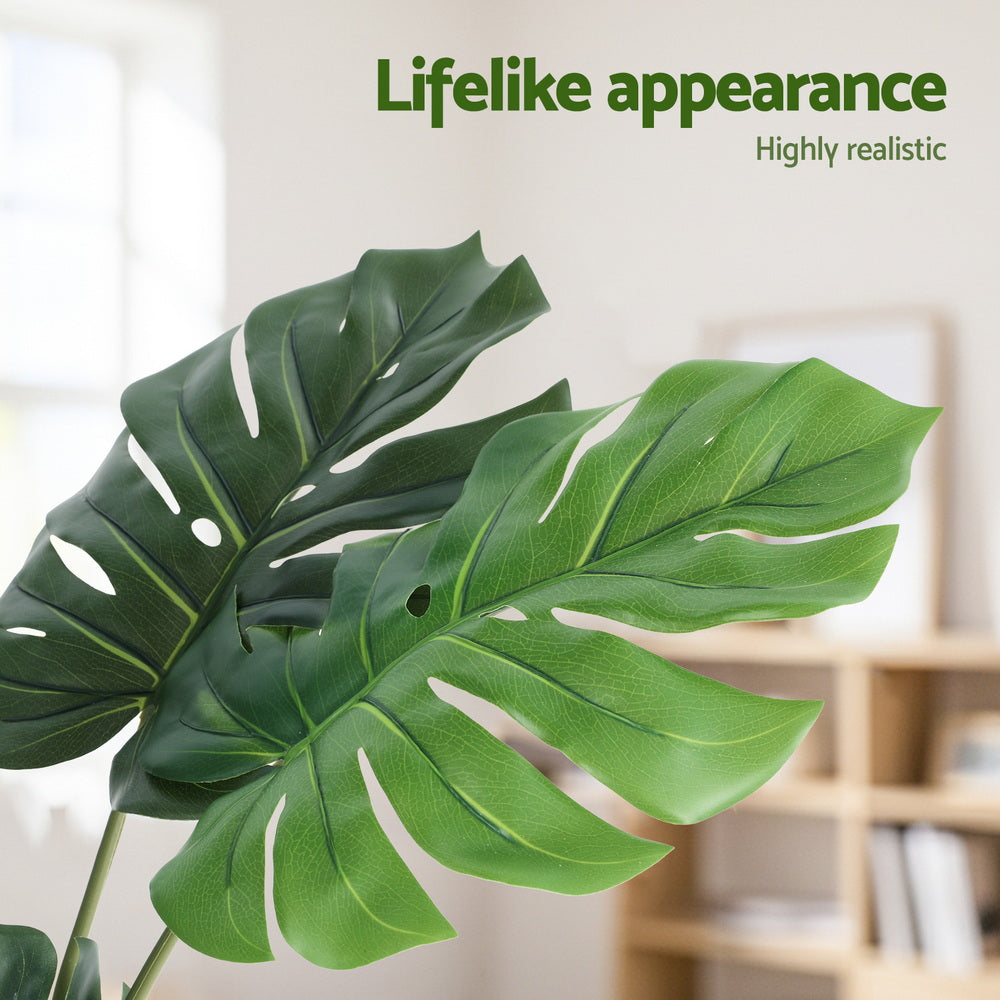 Artiss 140cm Artificial Monstera Tree Faux Trees Indoor Decor Artificial Plants Lifelike Plant 1.4M Bedworld