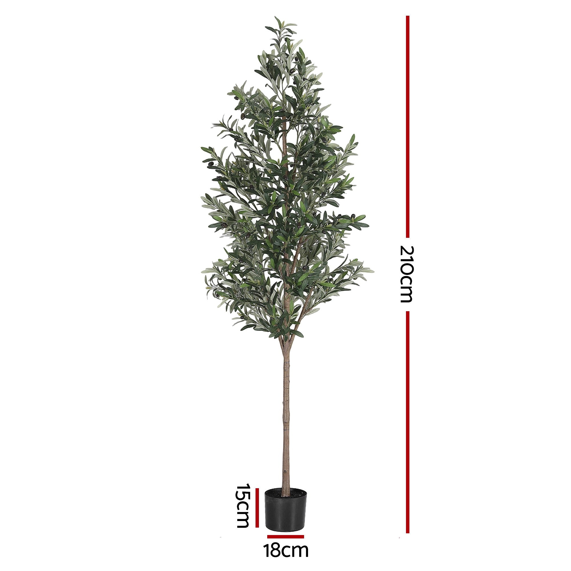 Artiss 210cm Artificial Olive Tree Faux Trees Indoor Decor Artificial Plants Lifelike Plant 2.1M Bedworld