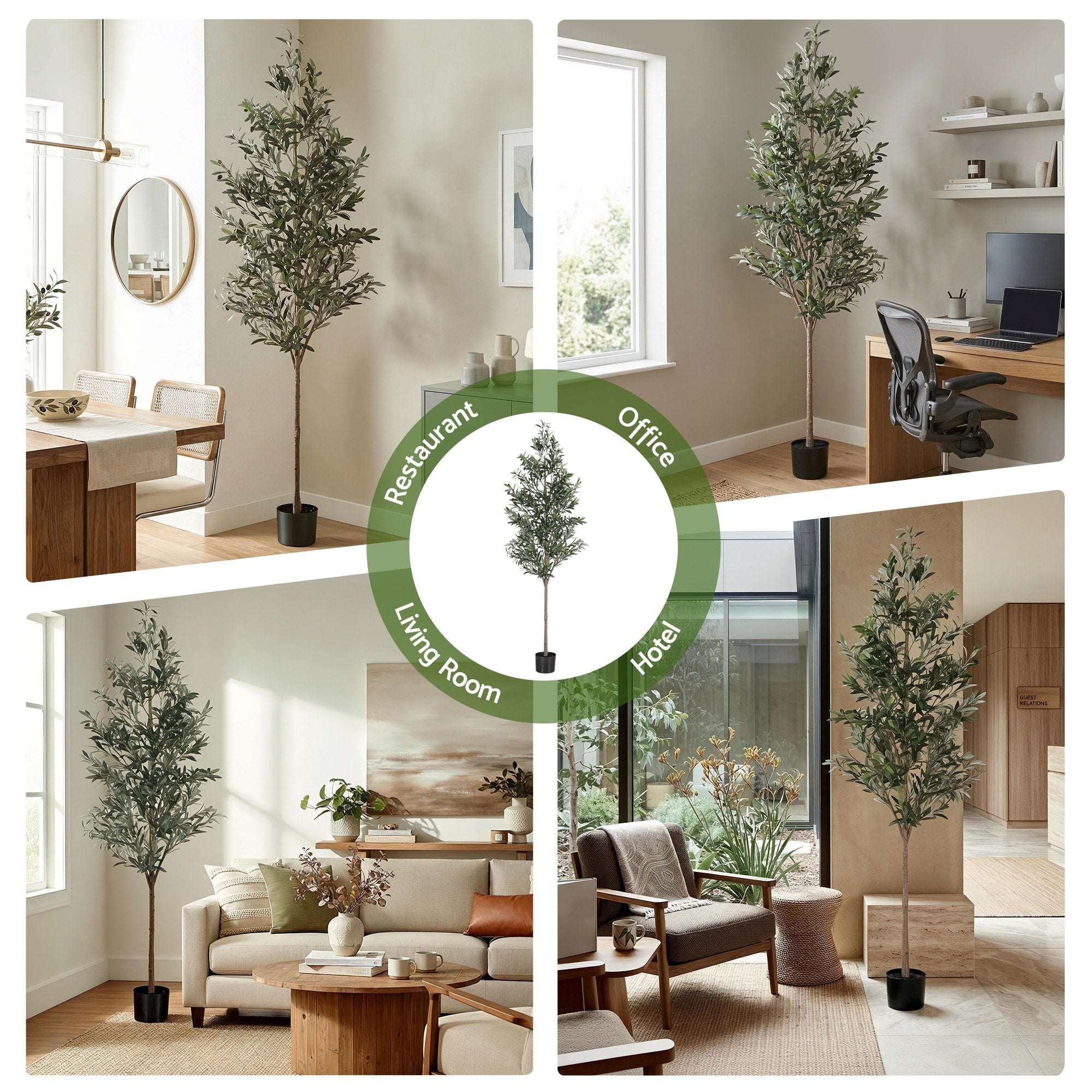 Artiss 210cm Artificial Olive Tree Faux Trees Indoor Decor Artificial Plants Lifelike Plant 2.1M Bedworld