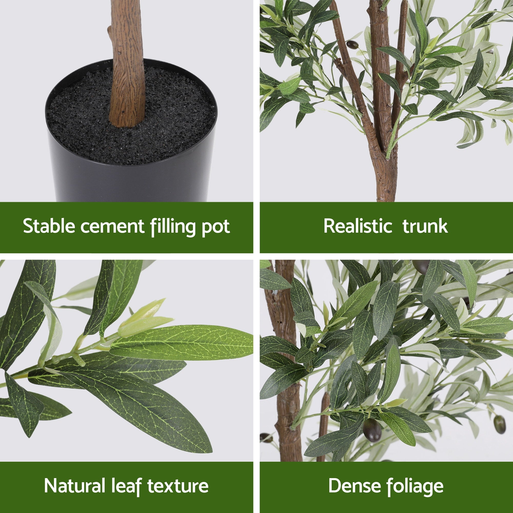 Artiss 210cm Artificial Olive Tree Faux Trees Indoor Decor Artificial Plants Lifelike Plant 2.1M Bedworld