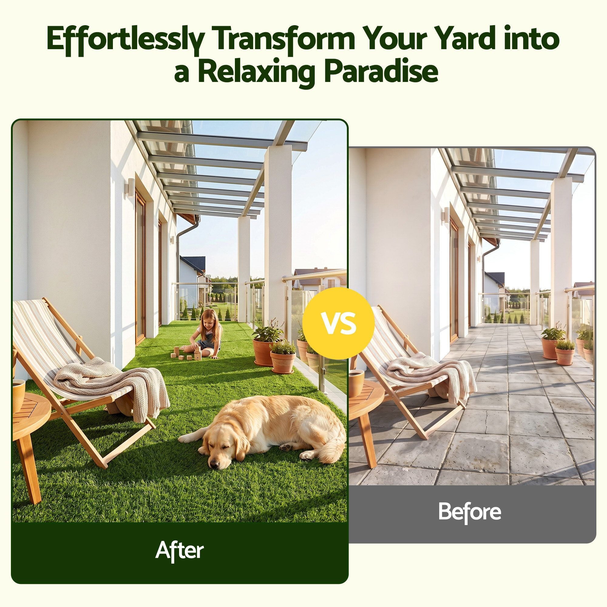 Prime Turf Artificial Grass Turf Tiles Interlocking Fake Grass Mat for Balcony Pet 24 Pack Bedworld