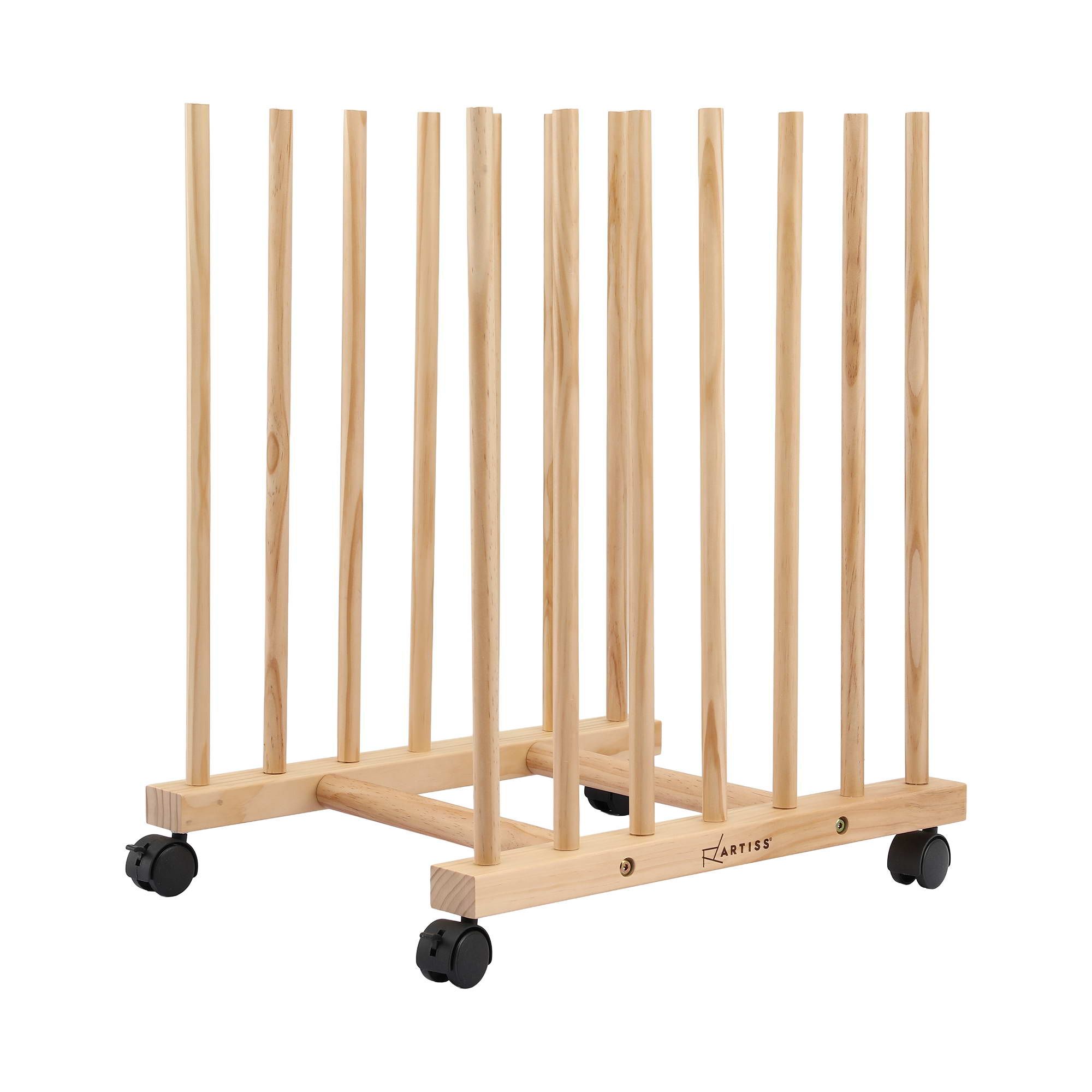 Artiss Wooden Art Drying & Canvas Storage Rack with Caster Wheels for Studio,Galleries,Classroom Bedworld
