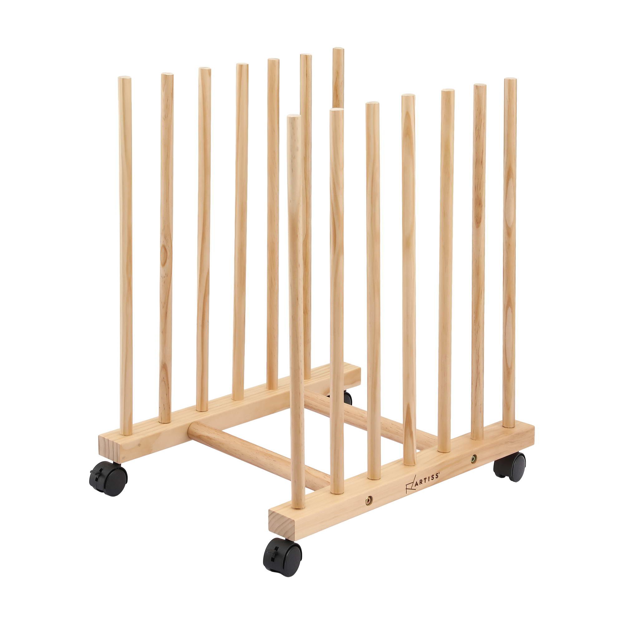 Artiss Wooden Art Drying & Canvas Storage Rack with Caster Wheels for Studio,Galleries,Classroom Bedworld