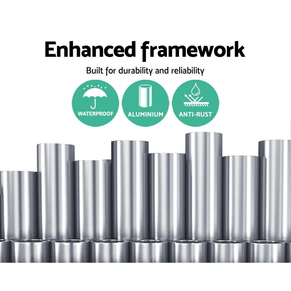 Instahut Retractable Folding Arm Awning Manual Sunshade 3Mx2