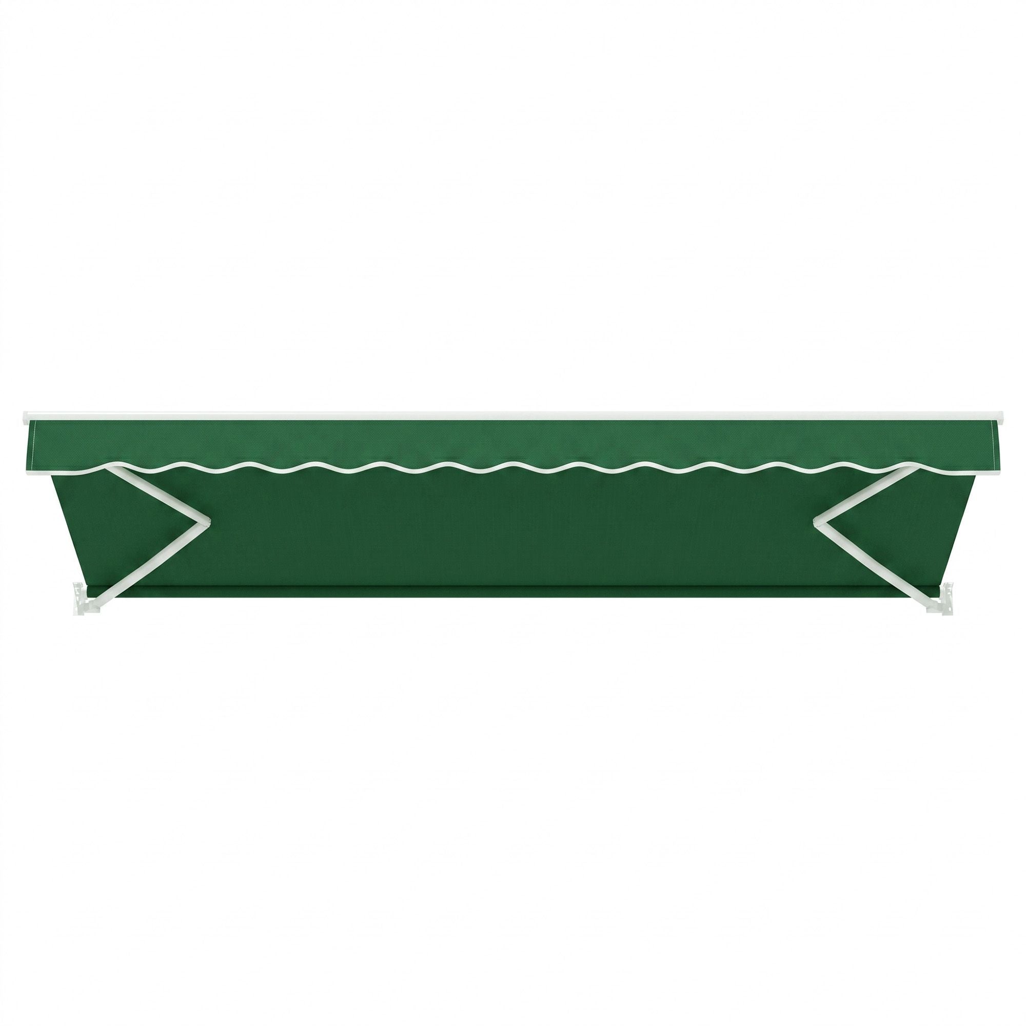 Instahut Retractable Folding Arm Awning Motorised Sunshade 5Mx3M Dark Green Bedworld