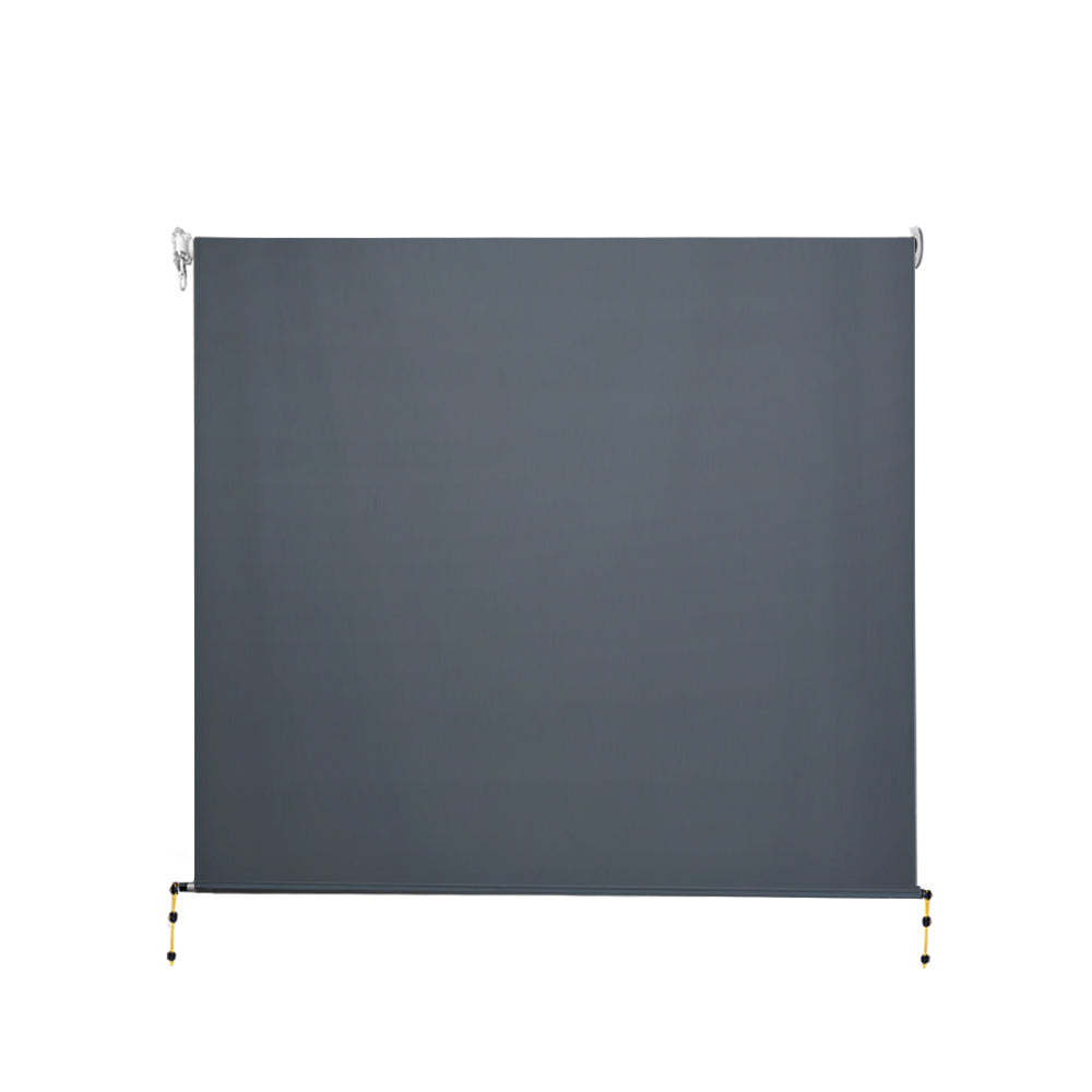 Instahut 1.8X2.5M Outdoor Blinds Awning Roll Down Canopy Retractable Outdoor Blinds Window Shade Grey