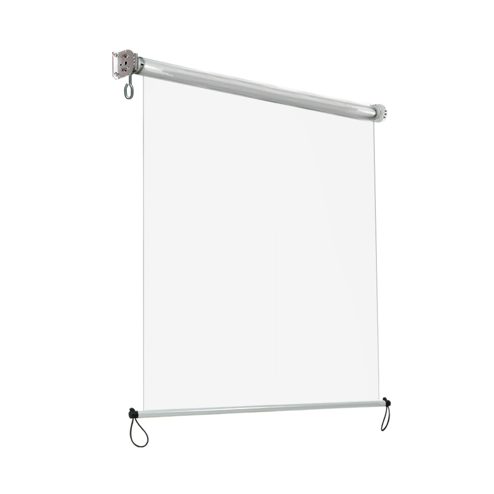Instahut 1.3X2.4M Outdoor Blinds Clear Roll Down Awning Retractable Outdoor Blinds Water Wind Proof Transparent