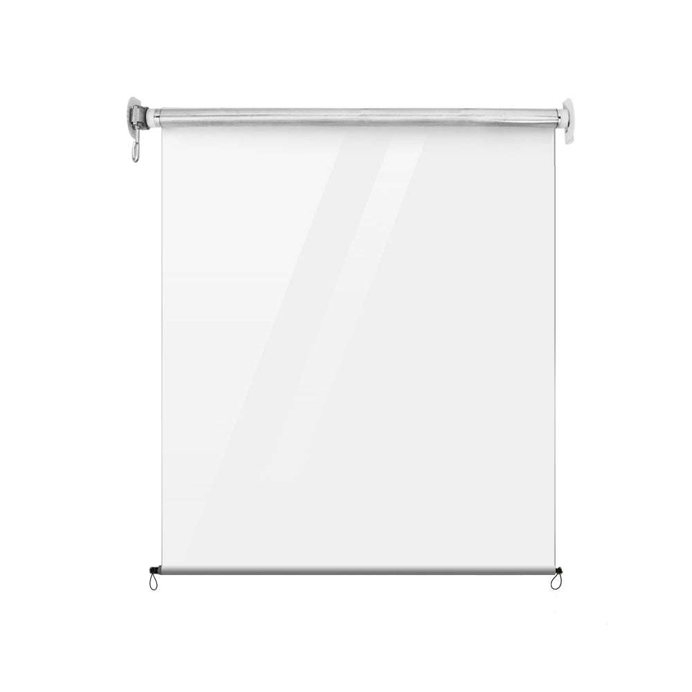 Instahut 1.3X2.4M Outdoor Blinds Clear Roll Down Awning Retractable Outdoor Blinds Water Wind Proof Transparent
