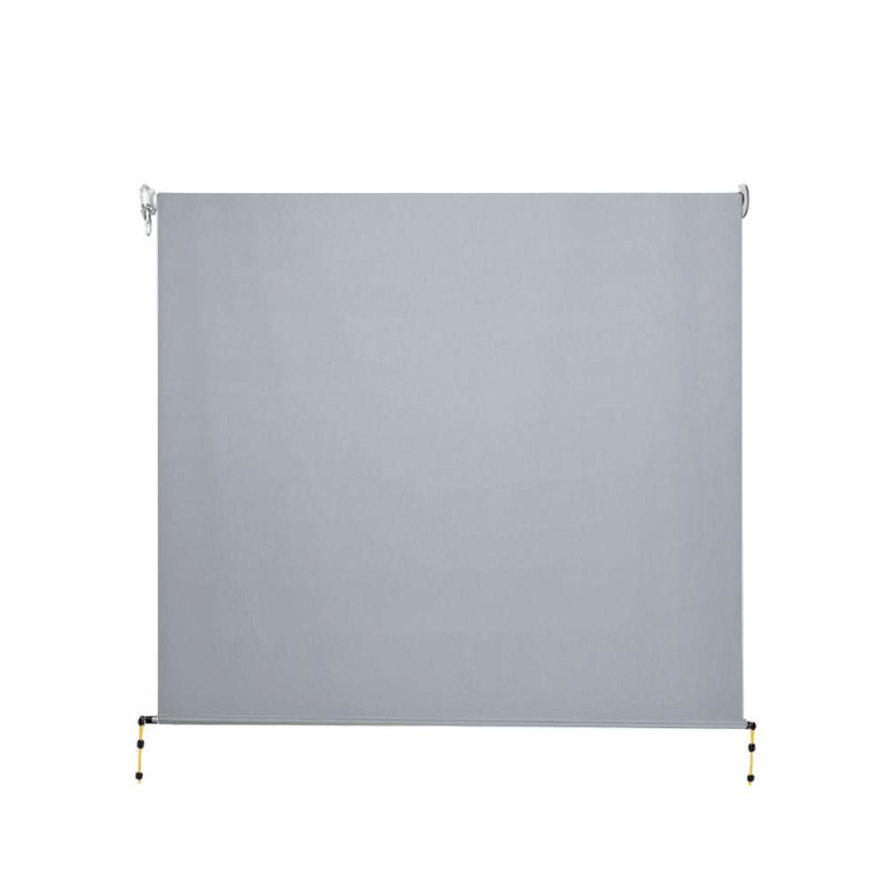 Instahut 3X2.5M Outdoor Blinds Awning Roll Down Screen Fabric Blinds Outdoor Window Shade Grey