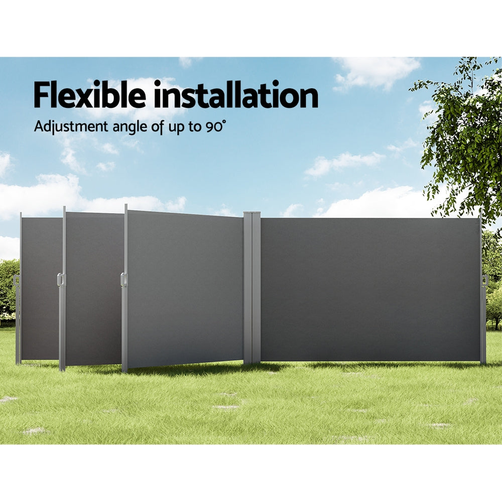 Instahut Side Awning Sun Shade Outdoor Retractable Privacy Screen 1