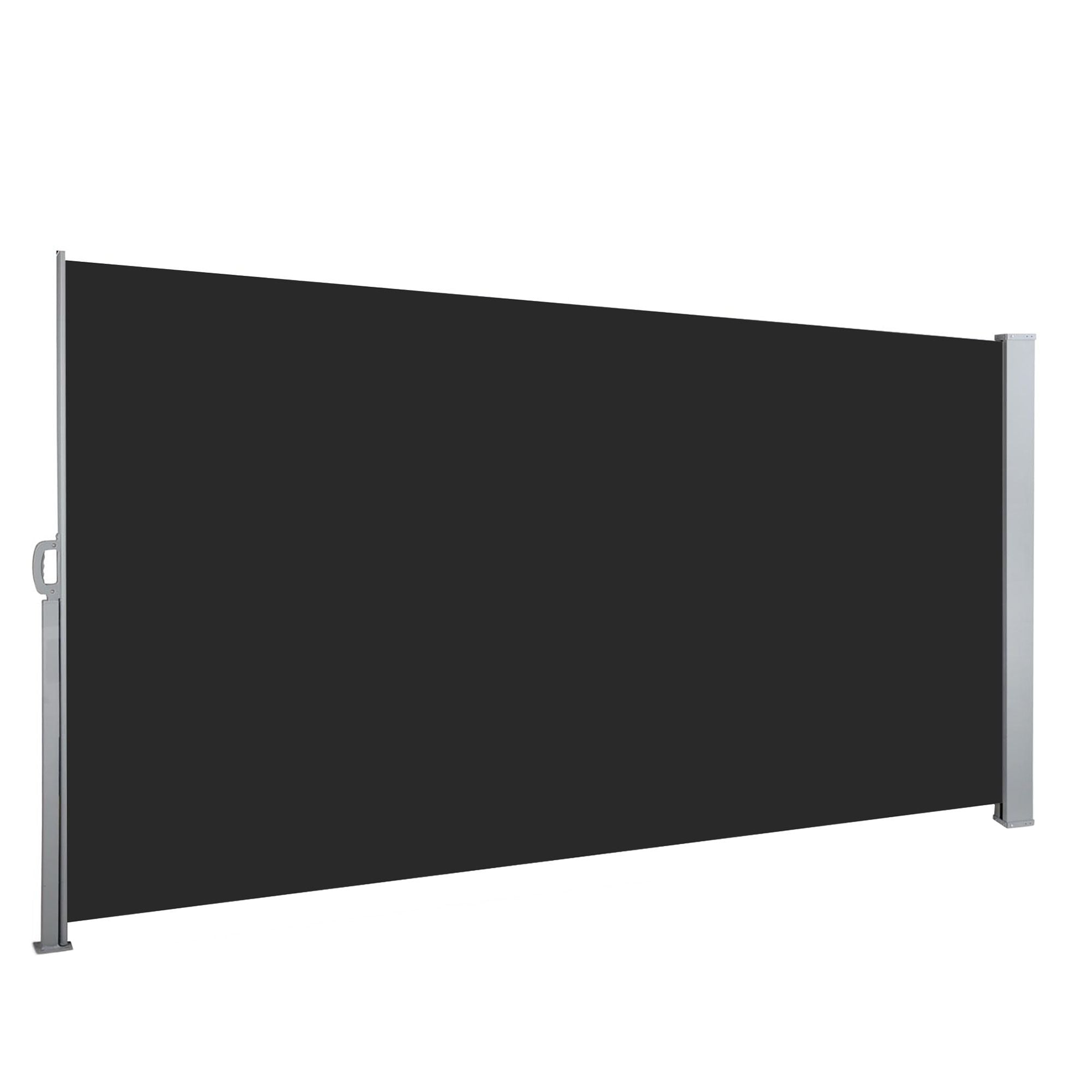 Instahut 1.4X3M Side Awning Retractable Privacy Screen Outdoor Sun Shade Black Bedworld