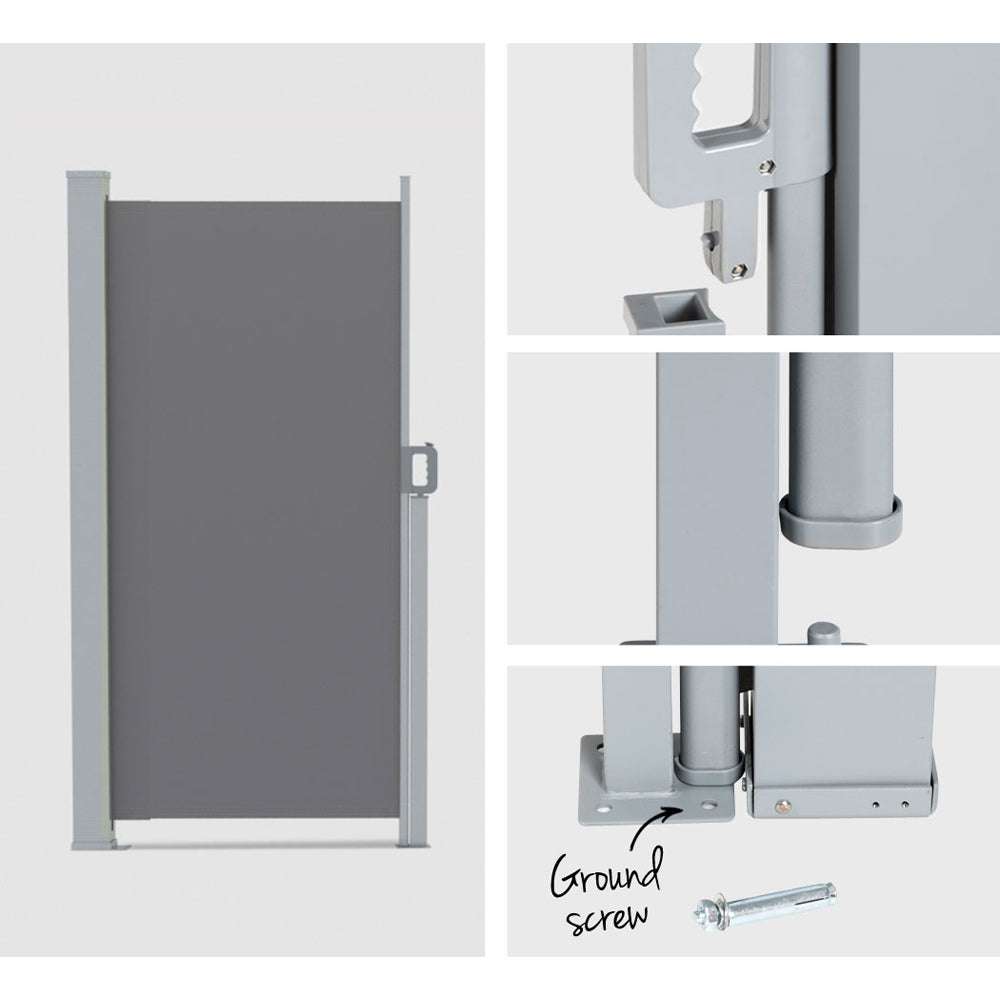 Instahut Side Awning Sun Shade Outdoor Retractable Privacy Screen 1