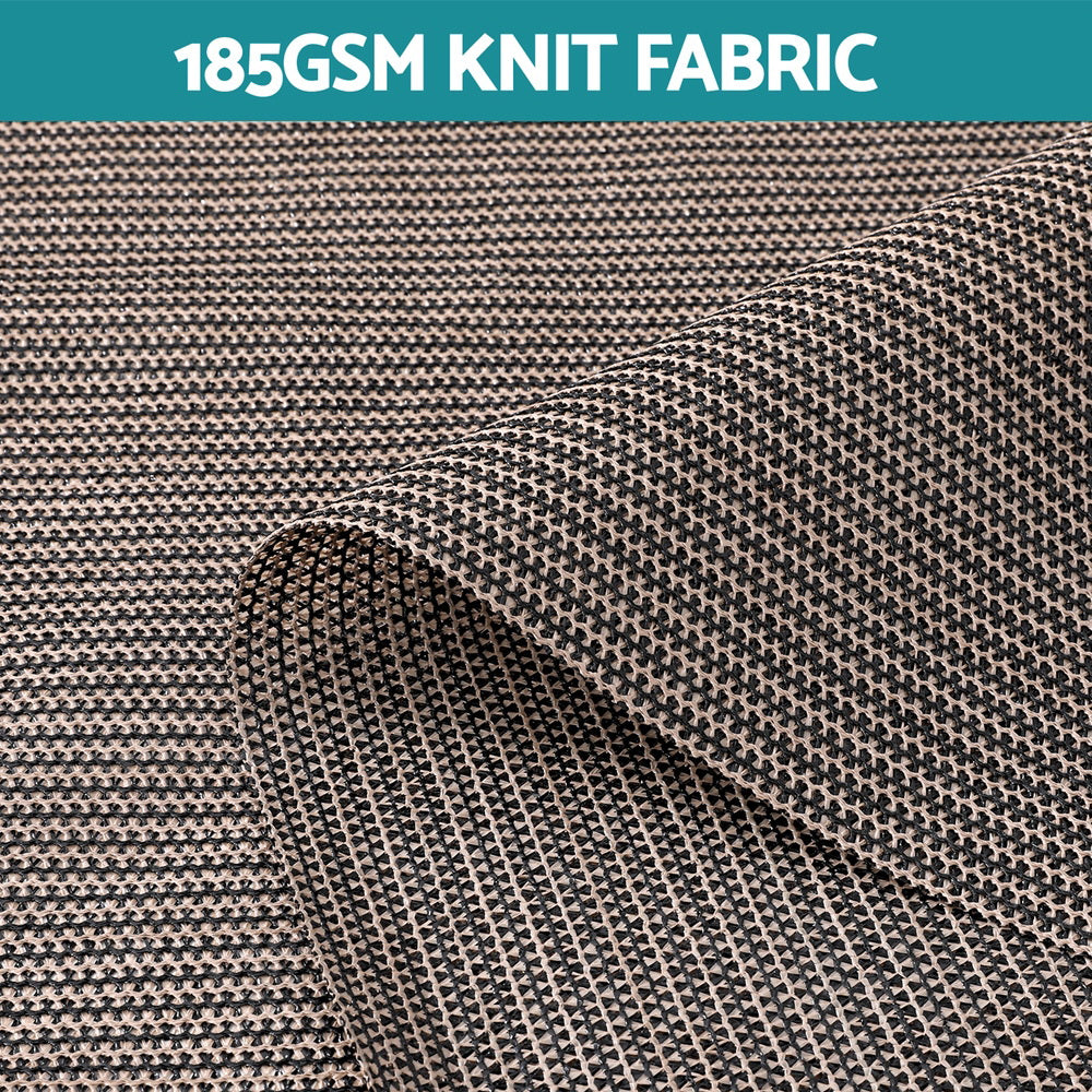 185GSM knit fabric texture in brown for outdoor roll-down blind