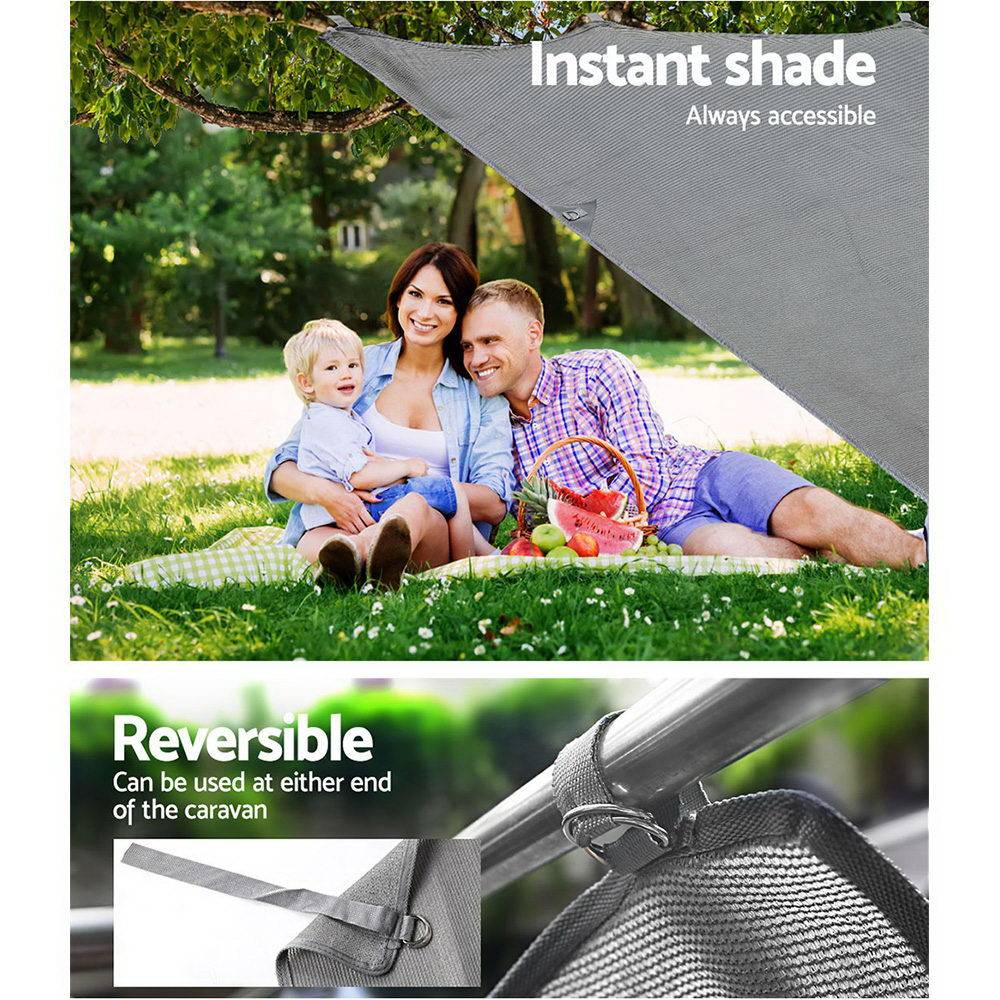 2M Sun Shade End Wall Side Grey