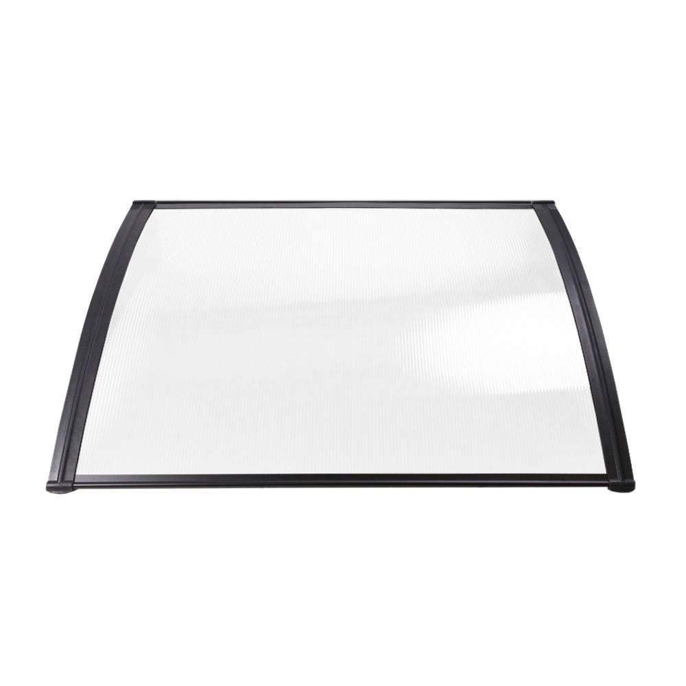 Instahut Window Door Awning 1mx2.4m Transparent Hollow Sheet Plastic Frame
