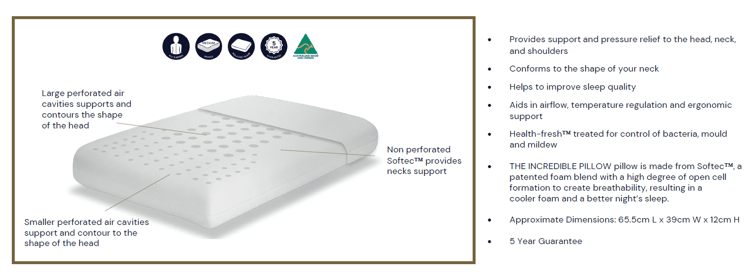 Premium A.H. Beard Dentons Incredible Pillow – soft, supportive pillow designed for ultimate comfort