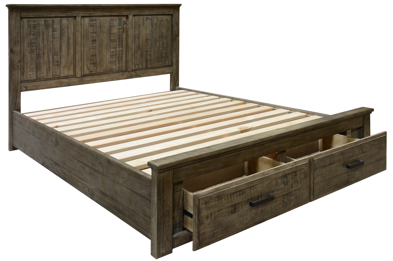 Amberton Timber Bed Frame with Storage Drawers