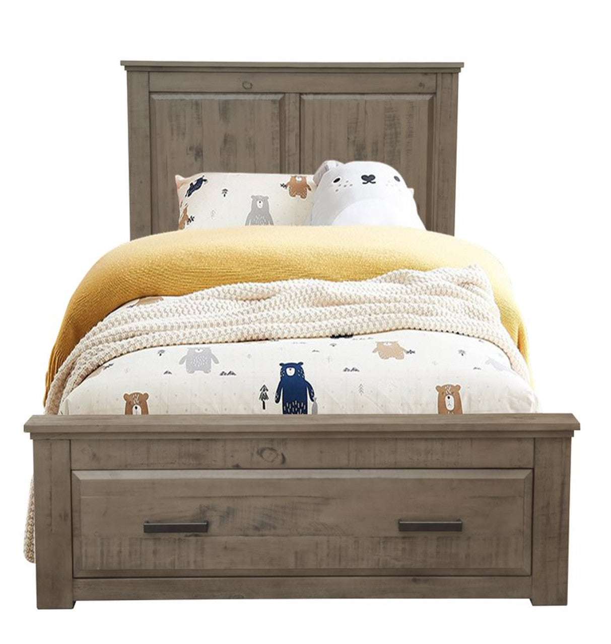 Amberton Timber Bed Frame with Storage Drawer