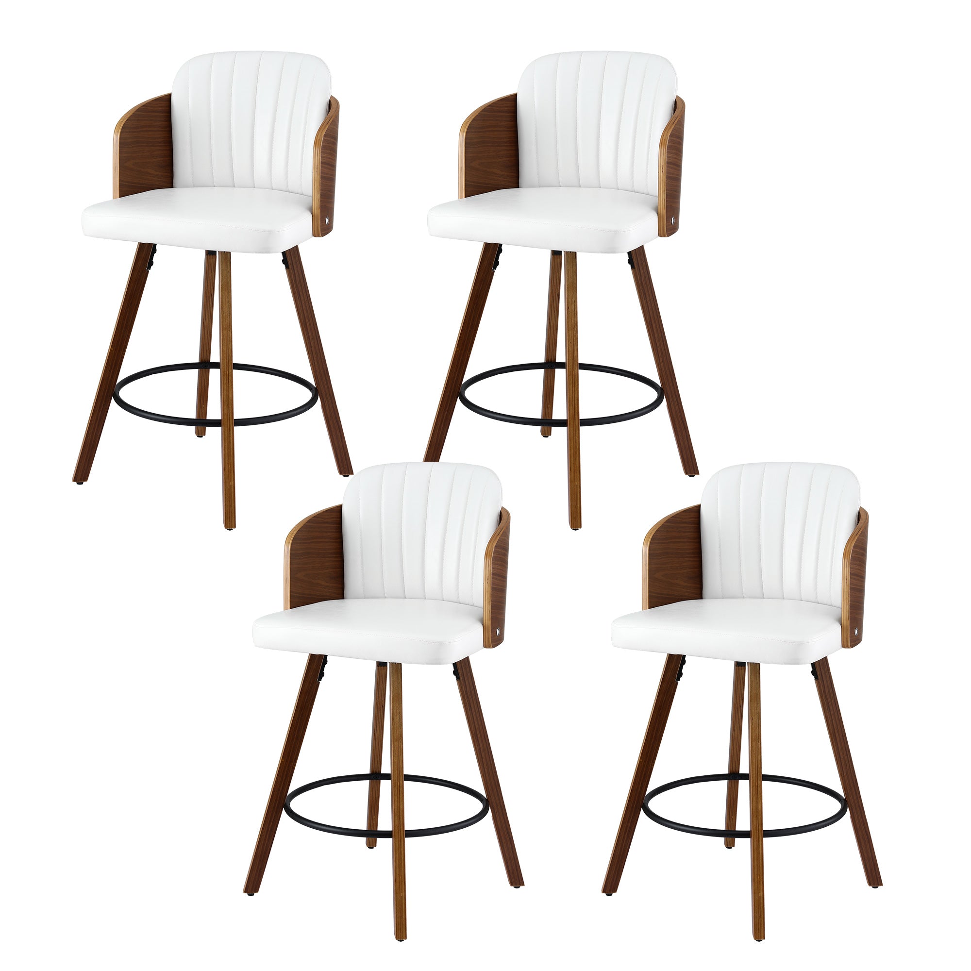 Artiss Wooden Bar Stools Swivel Kitchen Counter Stool Chair 58cm Seat Height
