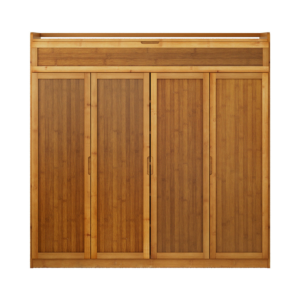 Artiss Shoe Rack Cabinet 30 Pairs Storage Cupboard Bamboo Bedworld