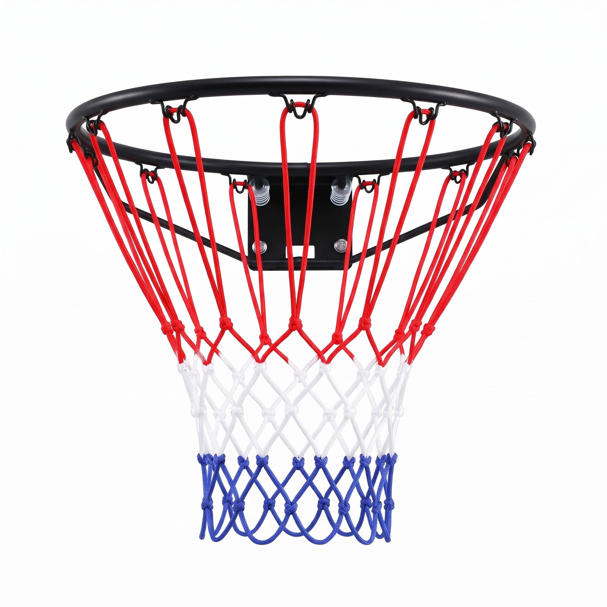 Everfit Basketball Hoop Ring 45cm Wall Mounted Steel Rim with Net and Twin Springs for Outdoor Practice Black Bedworld