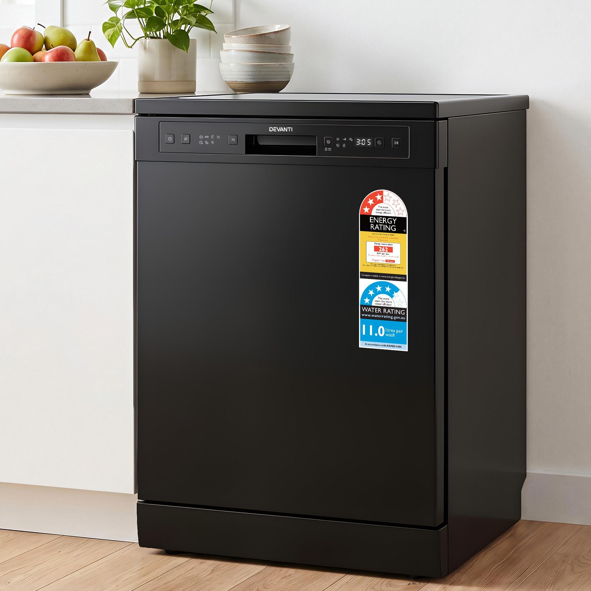Devanti 12 Place Settings Dishwasher 55cm Freestanding Benchtop Built-In Bedworld