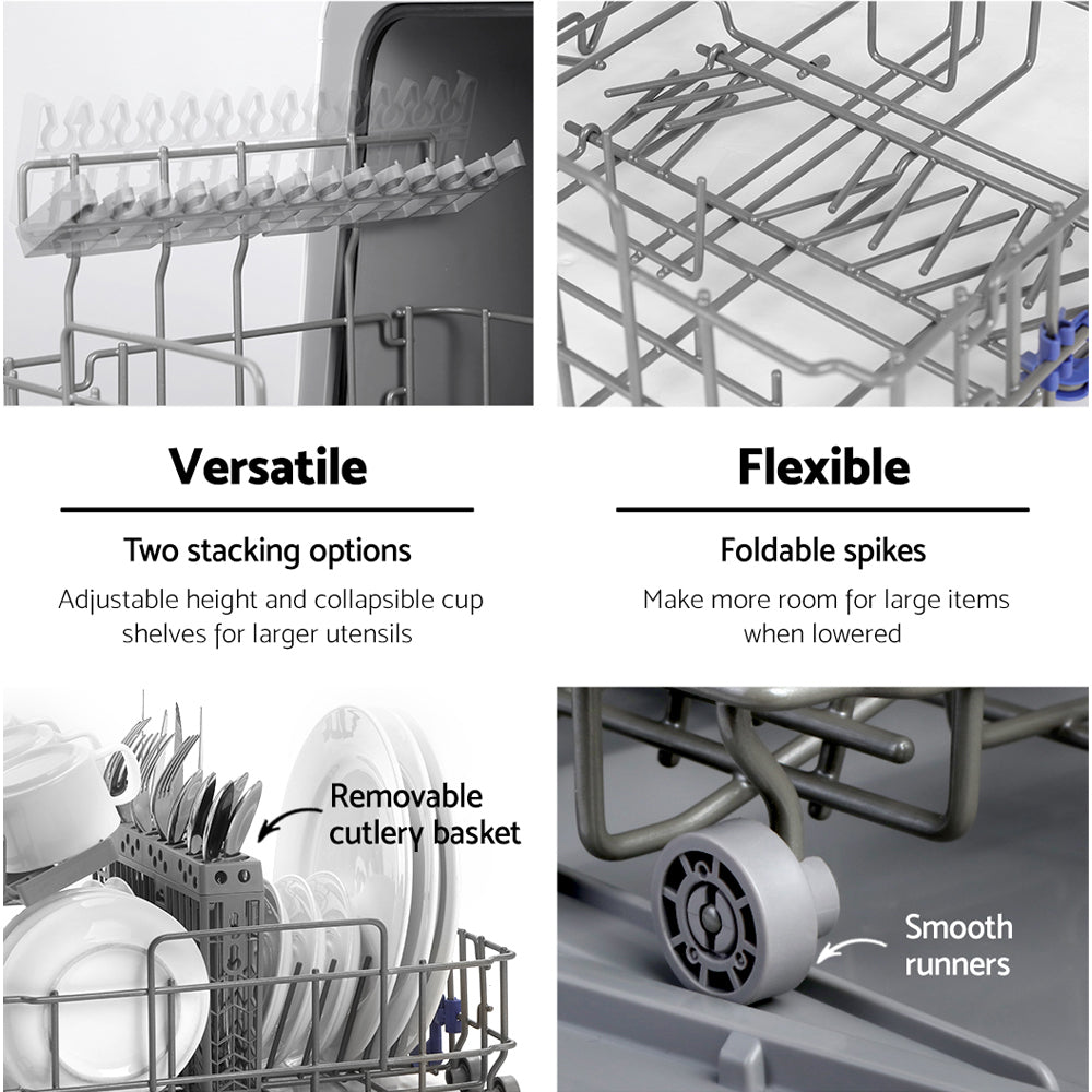Devanti Benchtop Dishwasher 3 Place Bench Top Countertop Dish Washer Cleaner