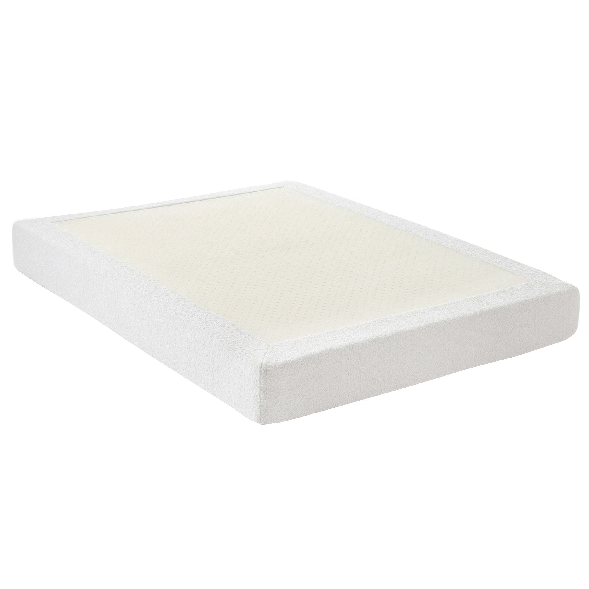 Artiss Compression Bed Frame Queen Size No Assembly Vacuum High Density Sponge Boucle Cream White Bedworld