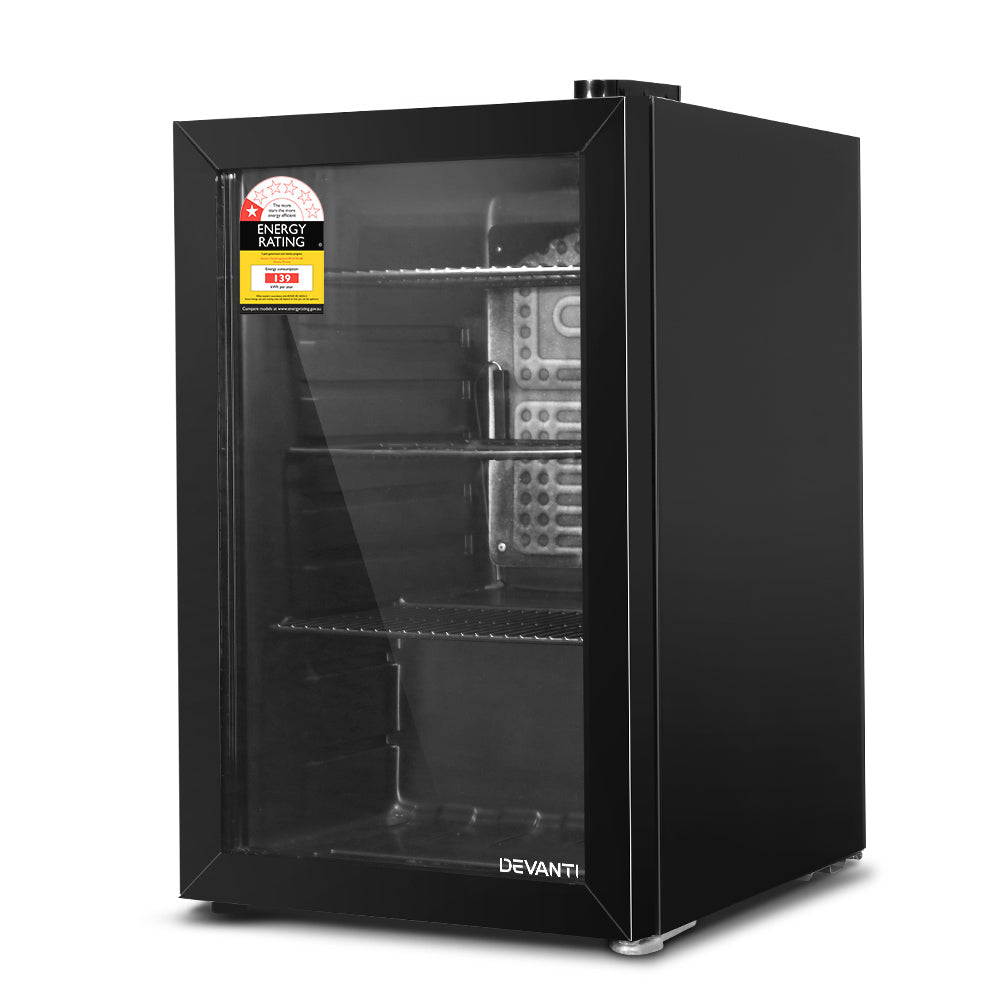Devanti 70L Bar Fridge Glass Door