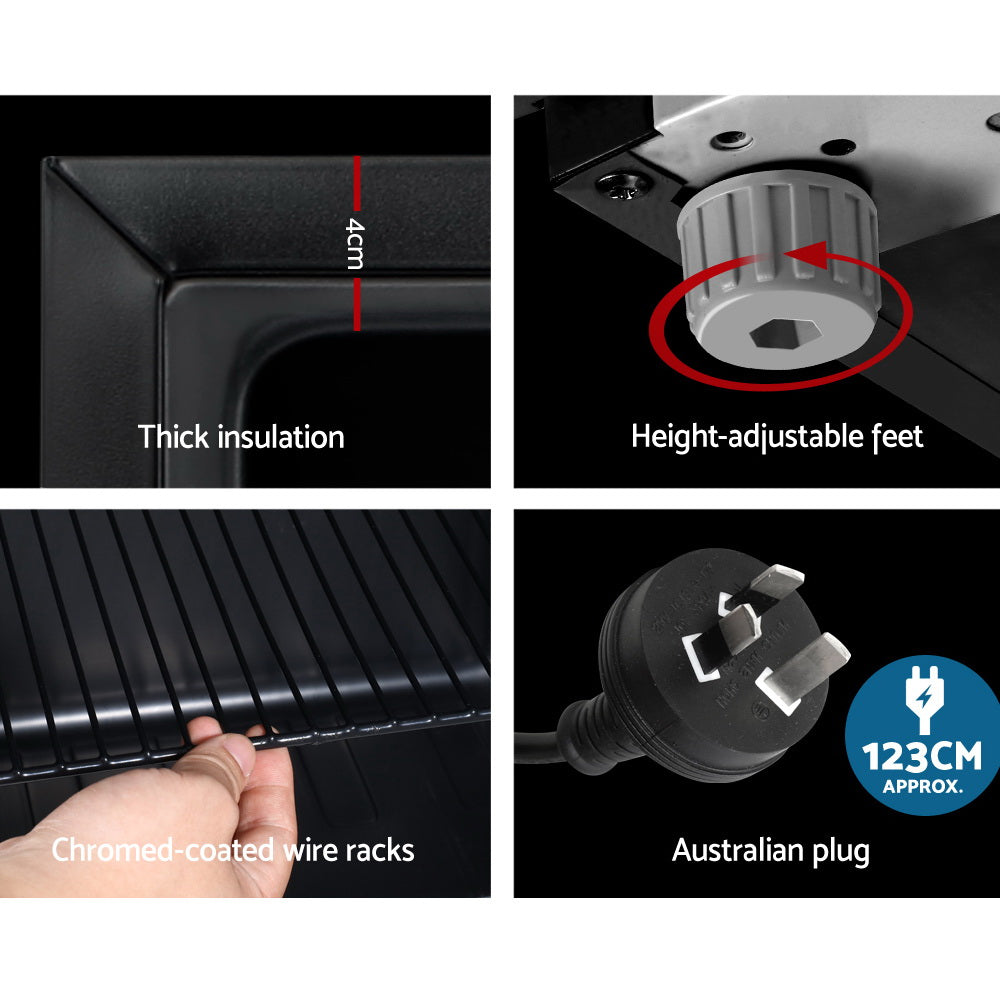 Devanti 98L Bar Fridge Glass Door