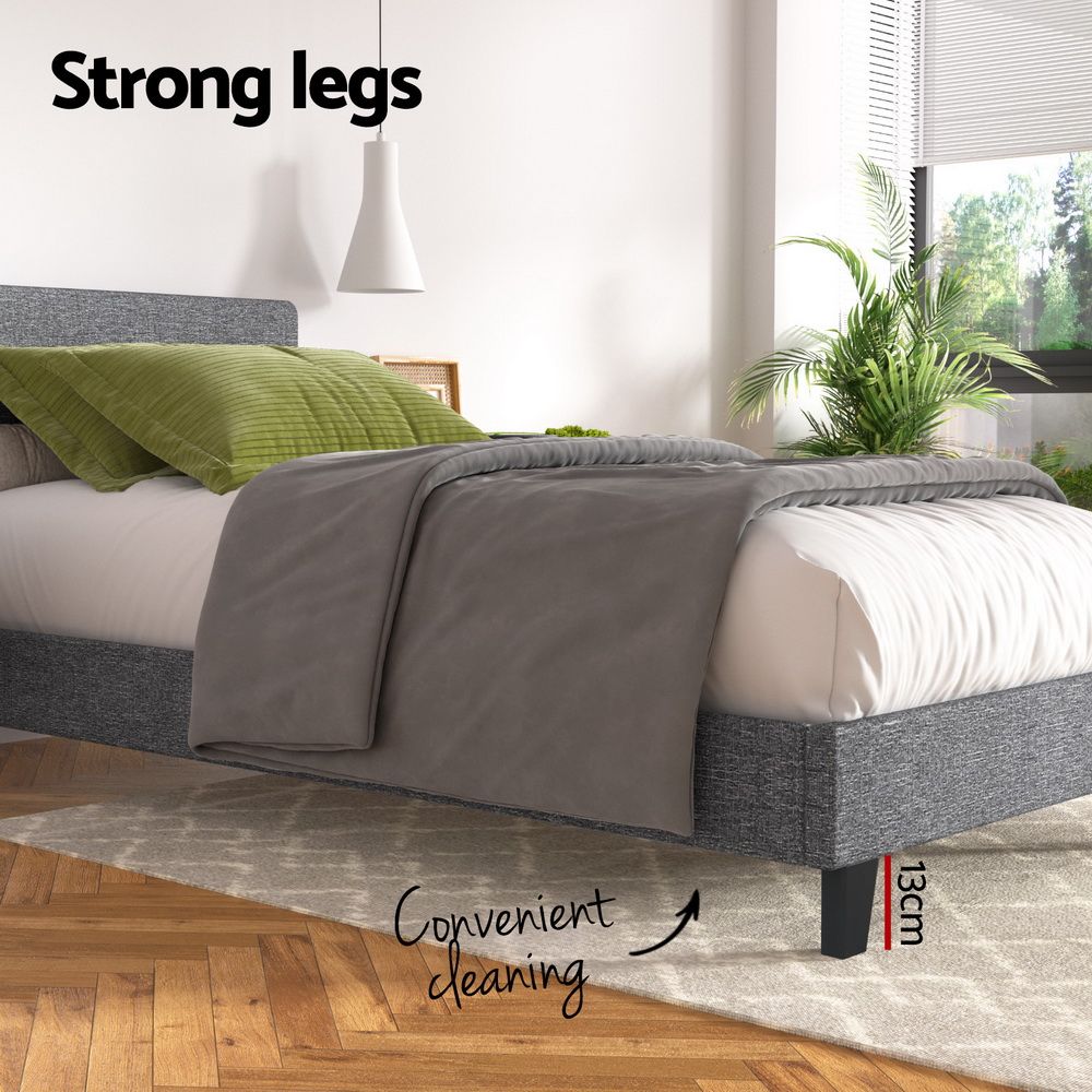 Artiss Bed Frame King Single Size Grey NEO Bedworld