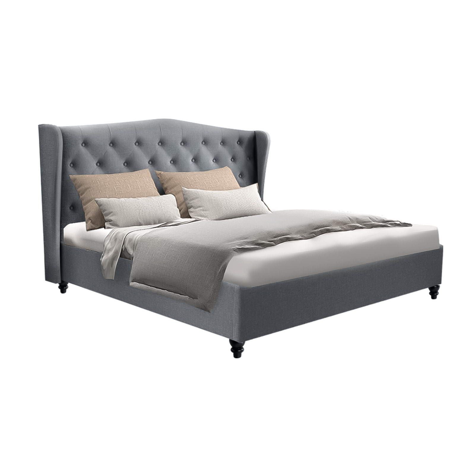 Artiss Bed Frame Double Size Grey PIER Bedworld