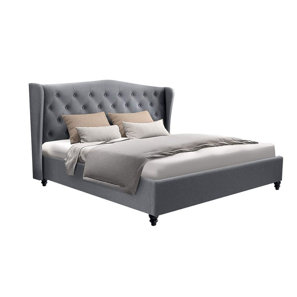 Artiss Bed Frame Queen Size Grey PIER Bedworld